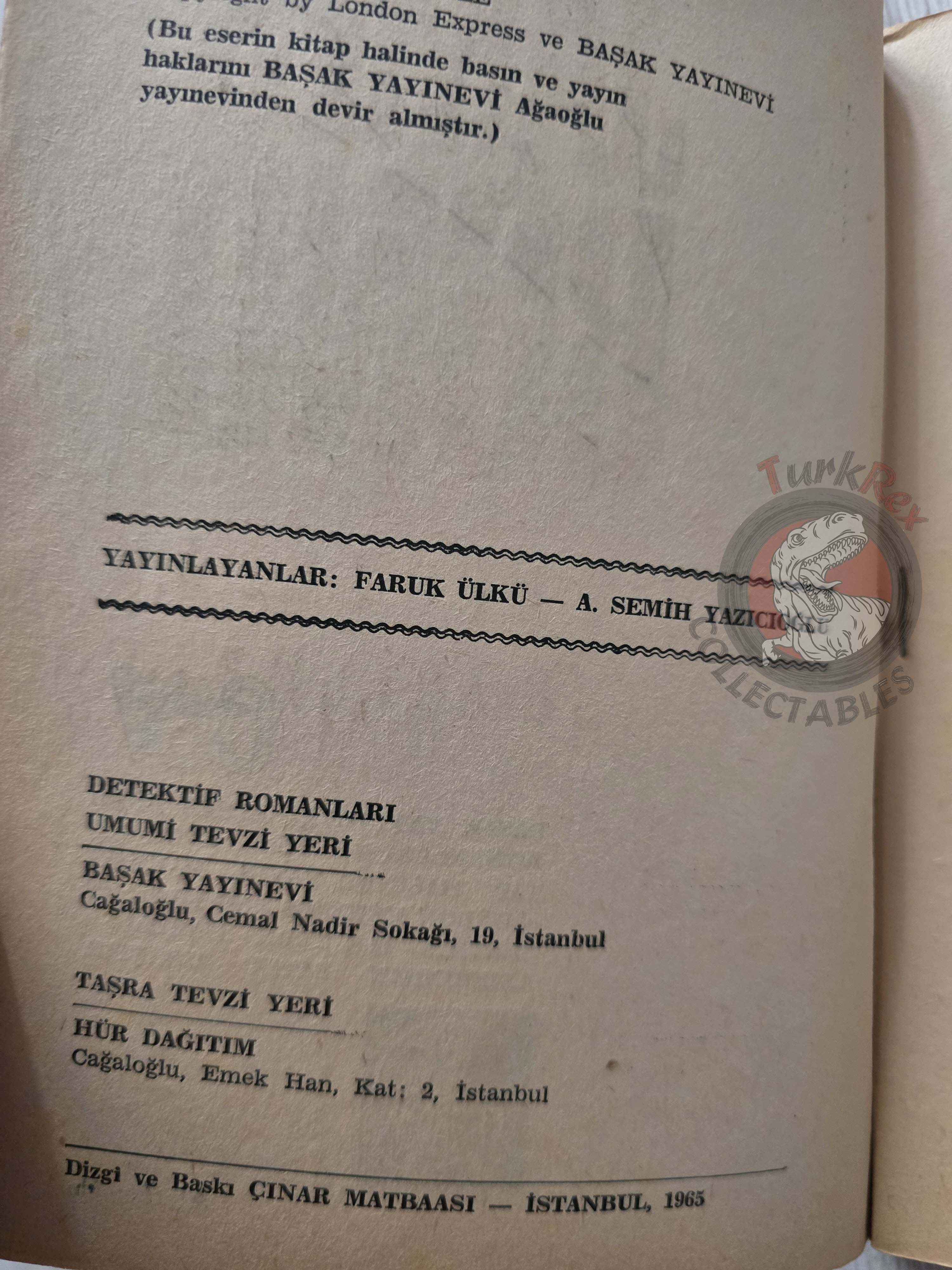 James Bond - From Russia With Love 1965 1st Turkish Book Turkey Ian Fleming