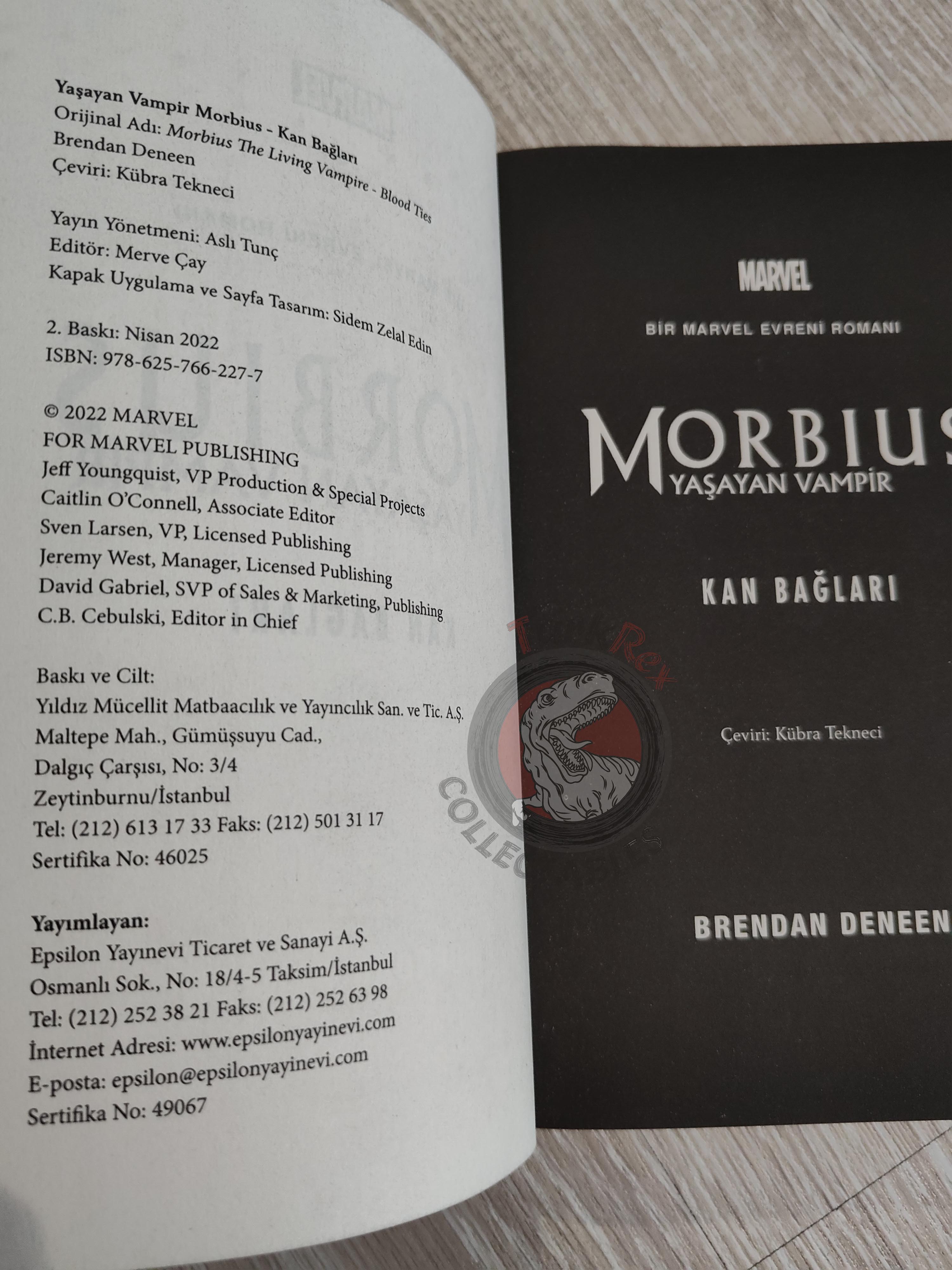 Brendan Deneen – Morbius: The Living Vampire – Blood Ties 2022 Turkish Book Turkey