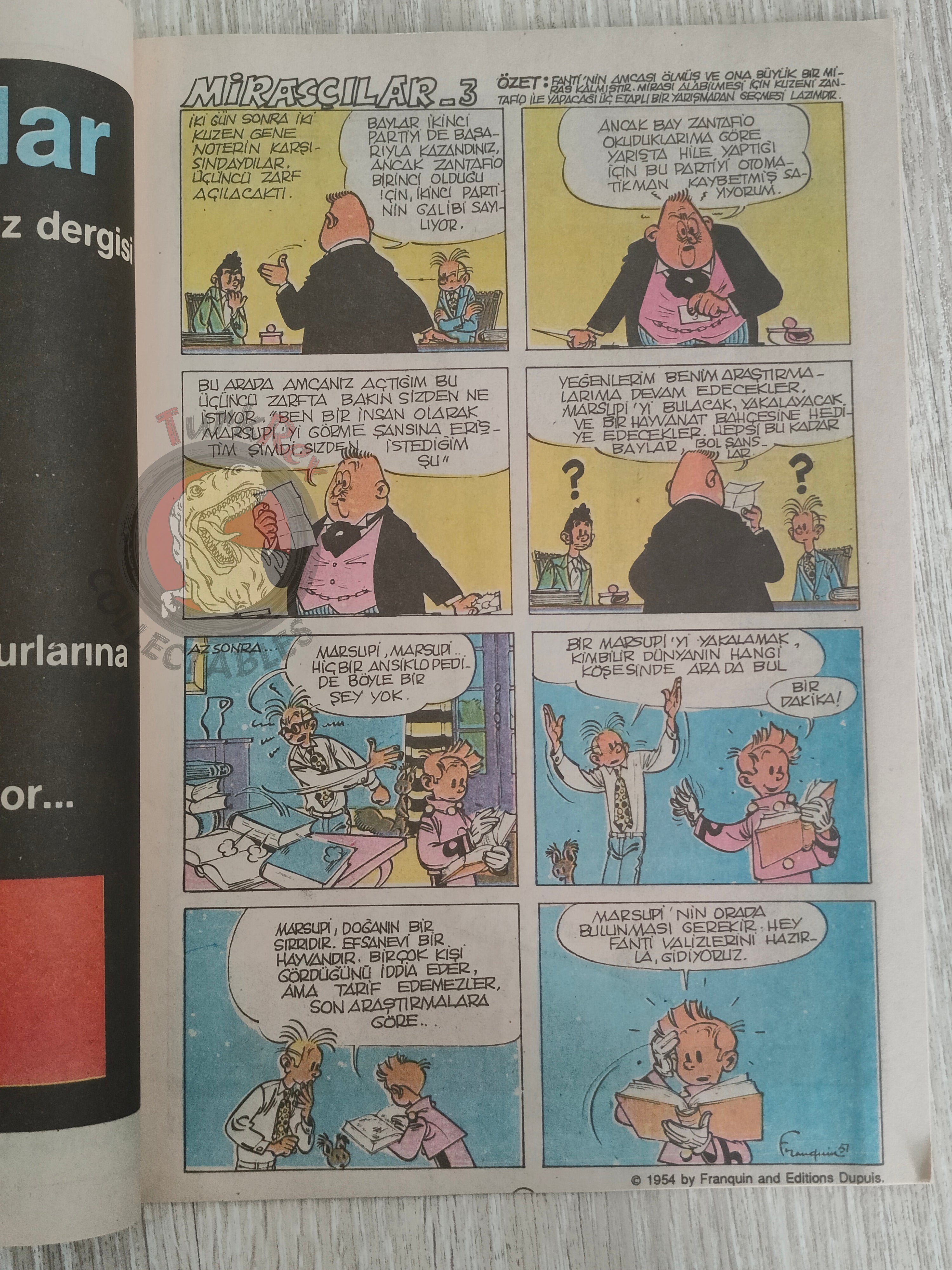 Spirou & Fantasio #8 Les voleurs du marsupilami 1989 Turkish Comic Turkey