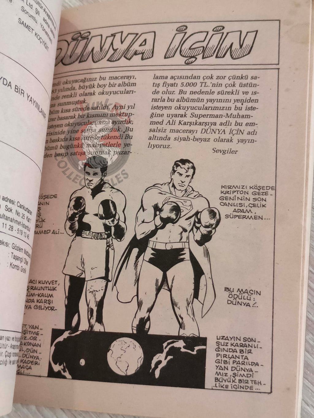 Superman #71 1990 Turkish Comic Turkey vs Muhammad Ali #56 Action Comics #572