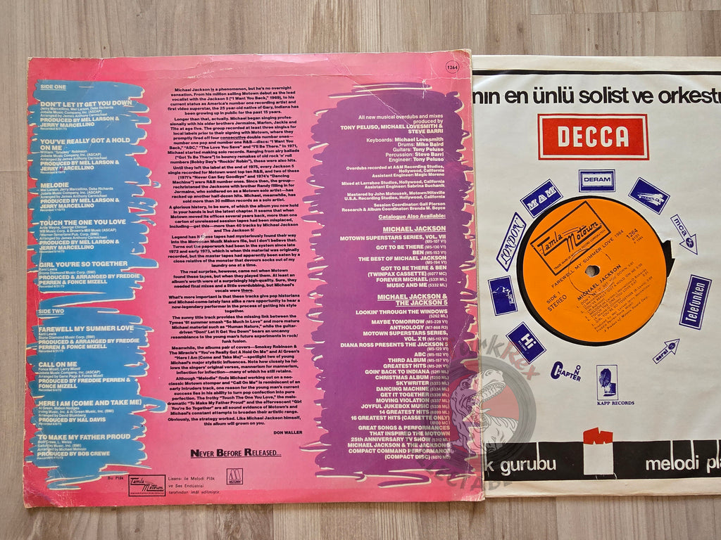 Michael Jackson – Farewell My Summer Love Turkish Pressing Vinyl Turkey Edition