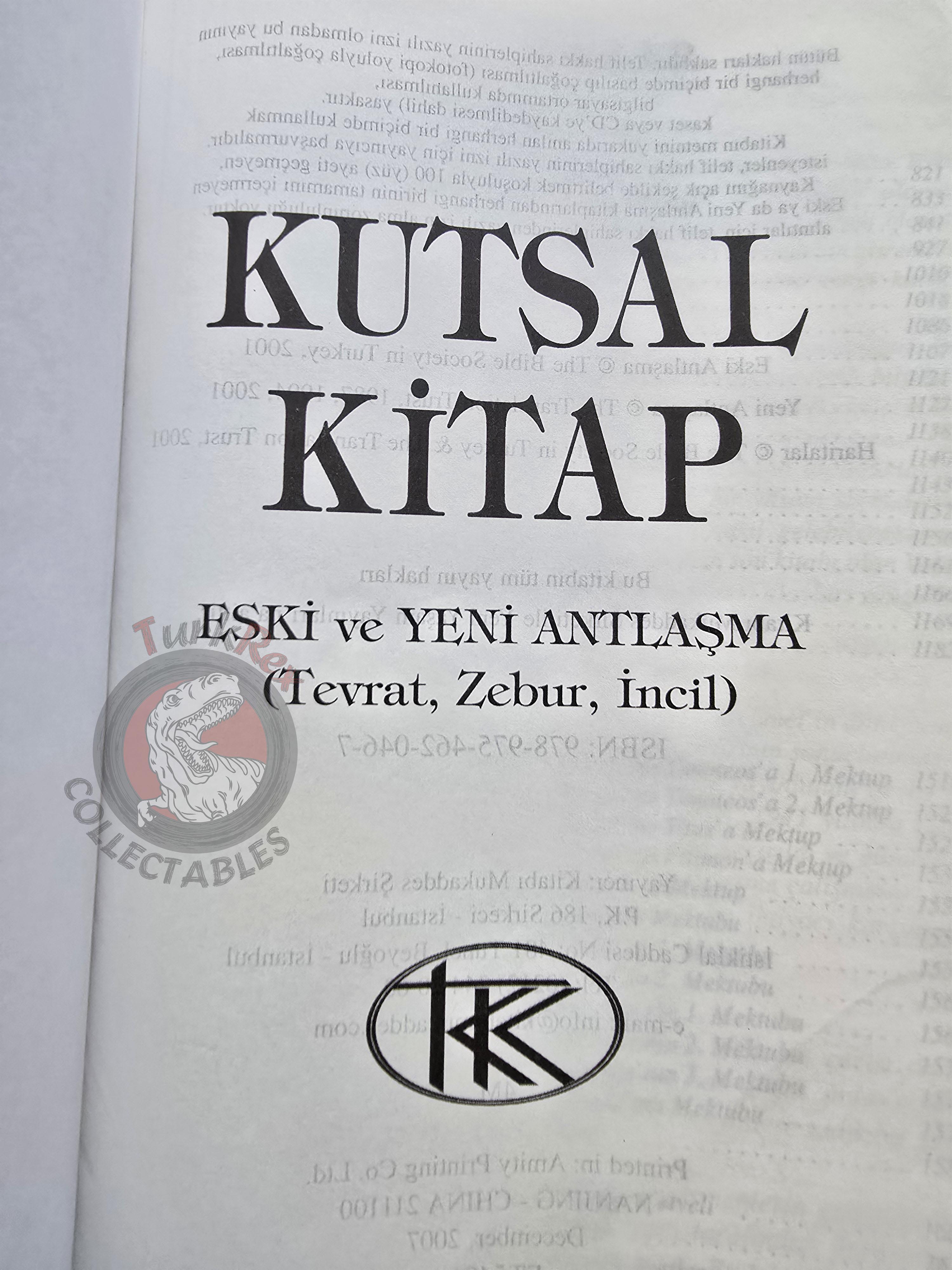 Bible Gospel 2007 Turkish HC Book New and Old Testament with Maps