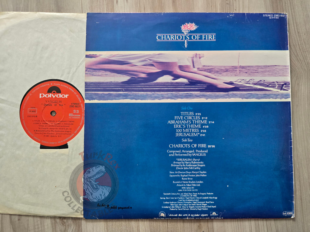 Vangelis – Chariots Of Fire Turkish Pressing Vinyl Turkey Edition