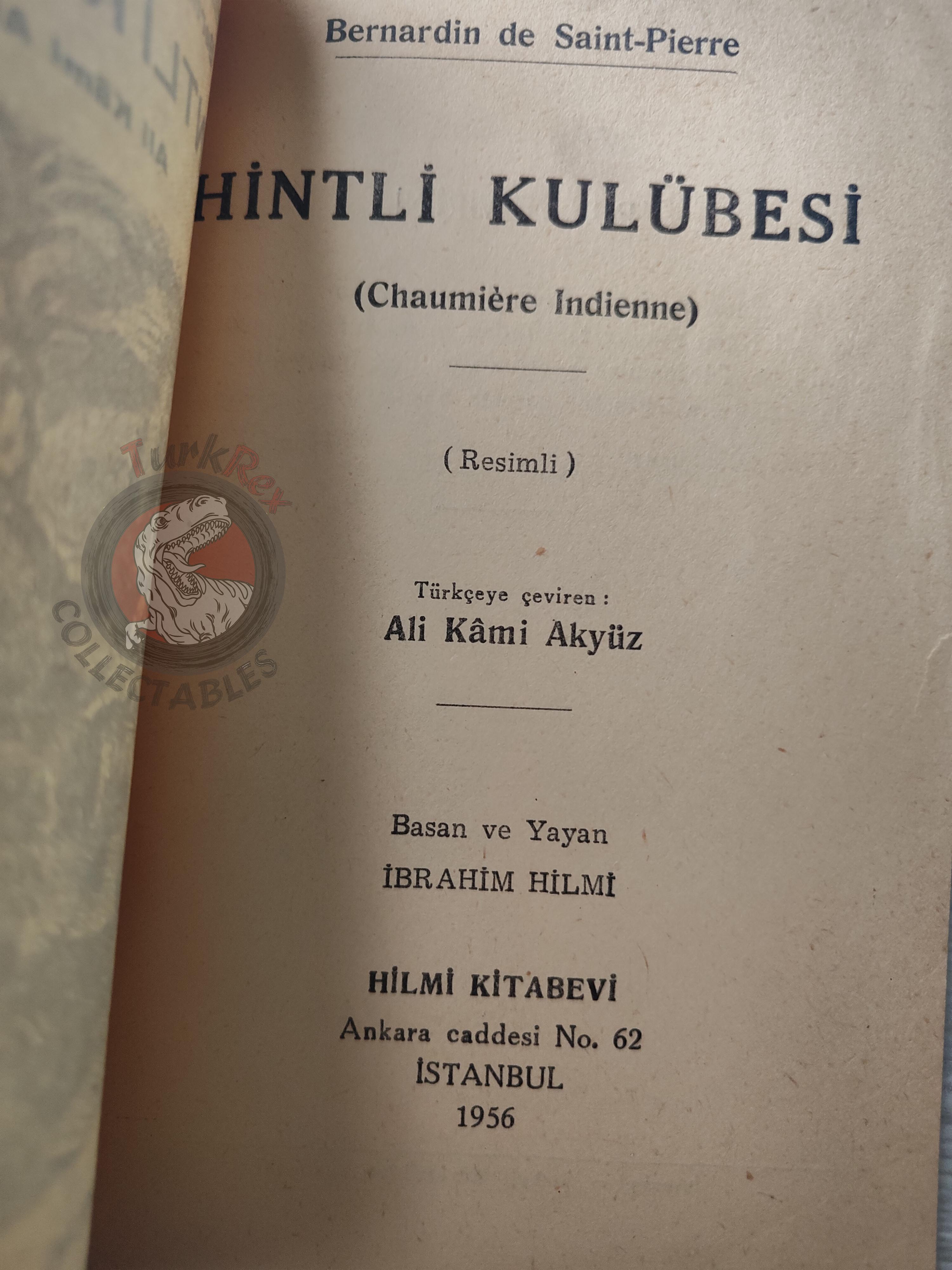 Bernardin de Saint-Pierre – The Indian Cottage 1956 Turkish Book Turkey Illustrated