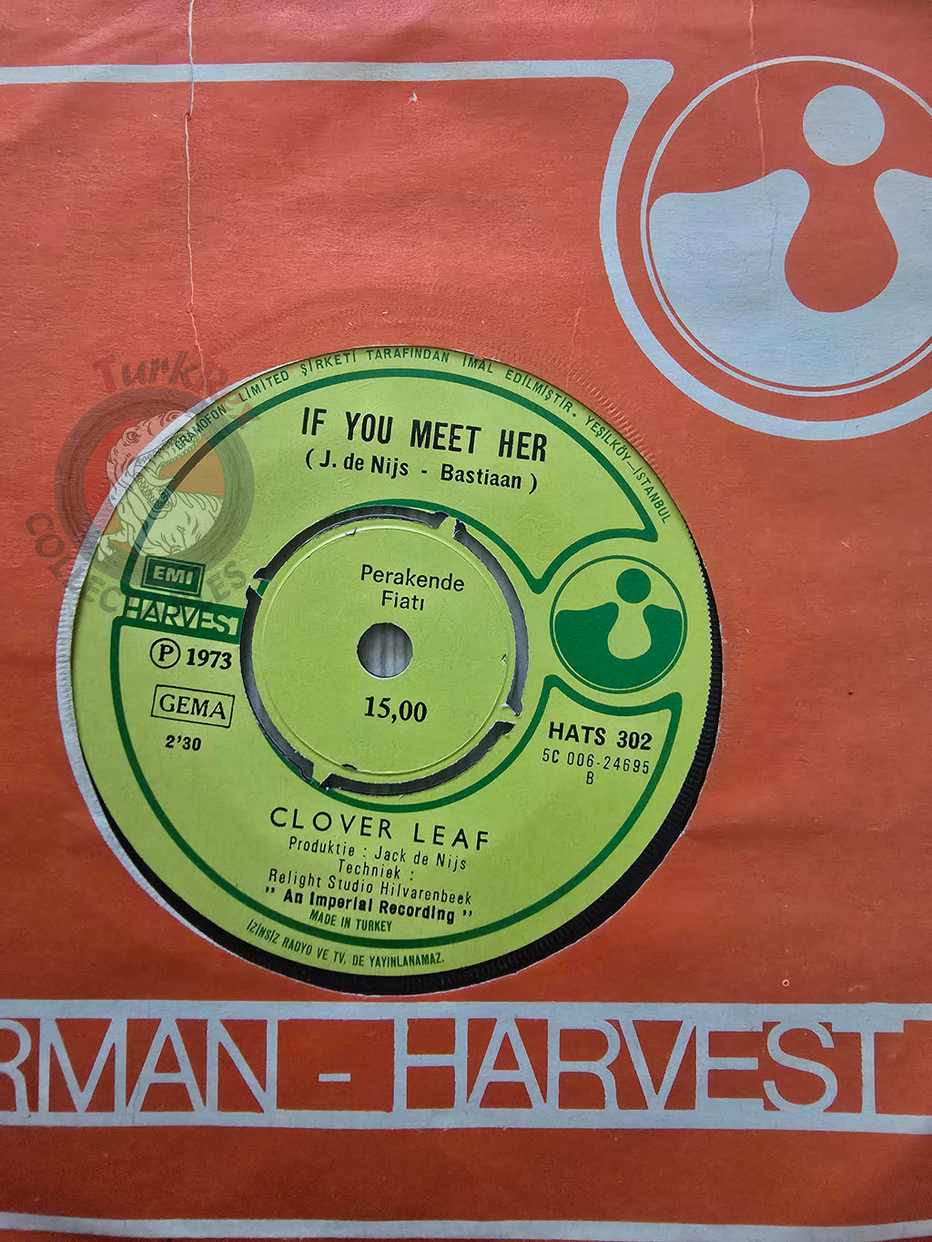 Clover Leaf – Woman / If You Meet Her 7" Turkish Pressing Vinyl Turkey Edition