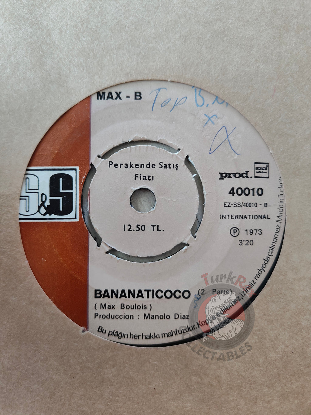 Max-B – Bananaticocó 7" Turkish Pressing Vinyl Turkey Edition