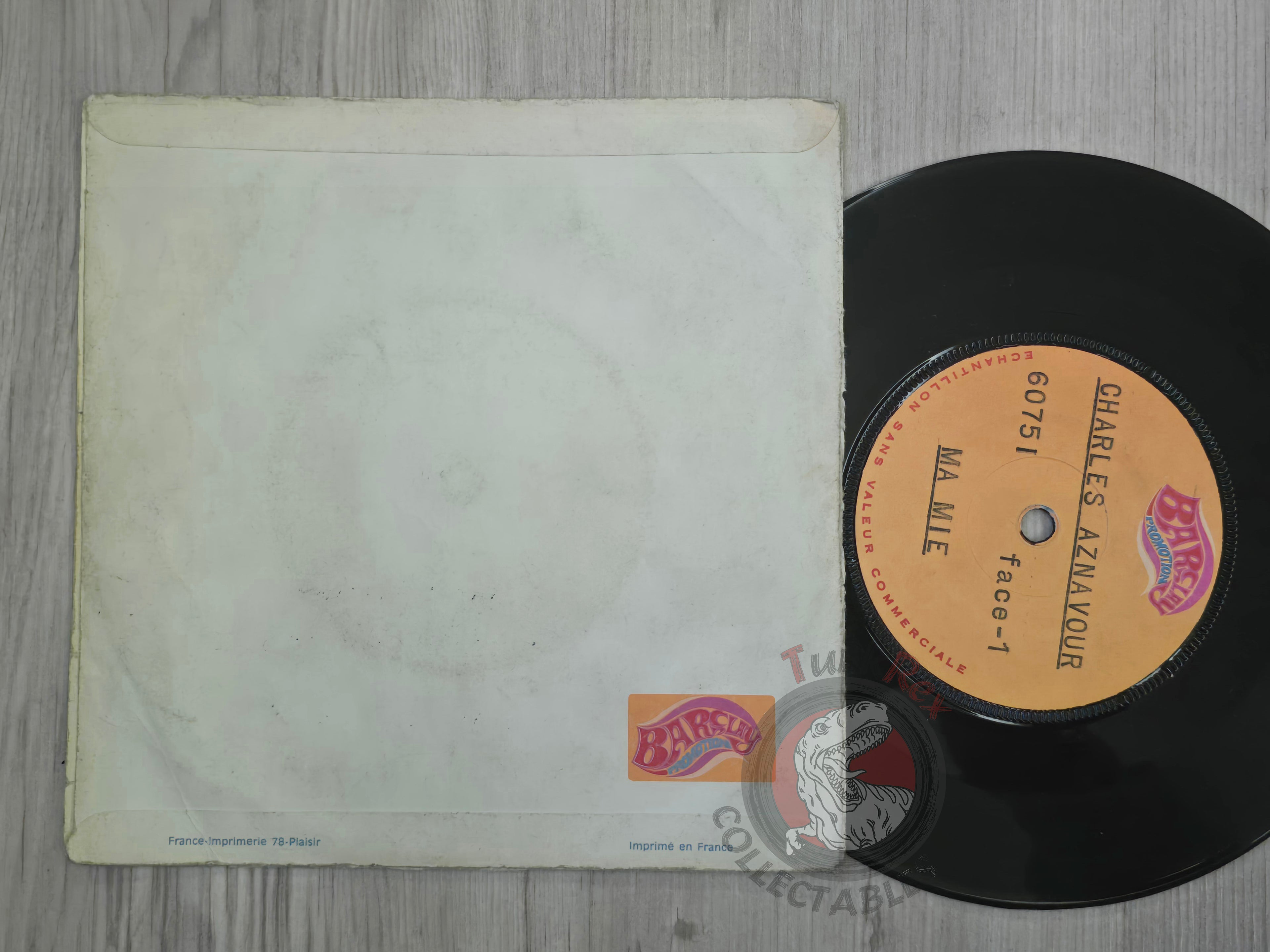 Charles Aznavour – Ma Mie 7" Promo France Pressing Vinyl French Edition