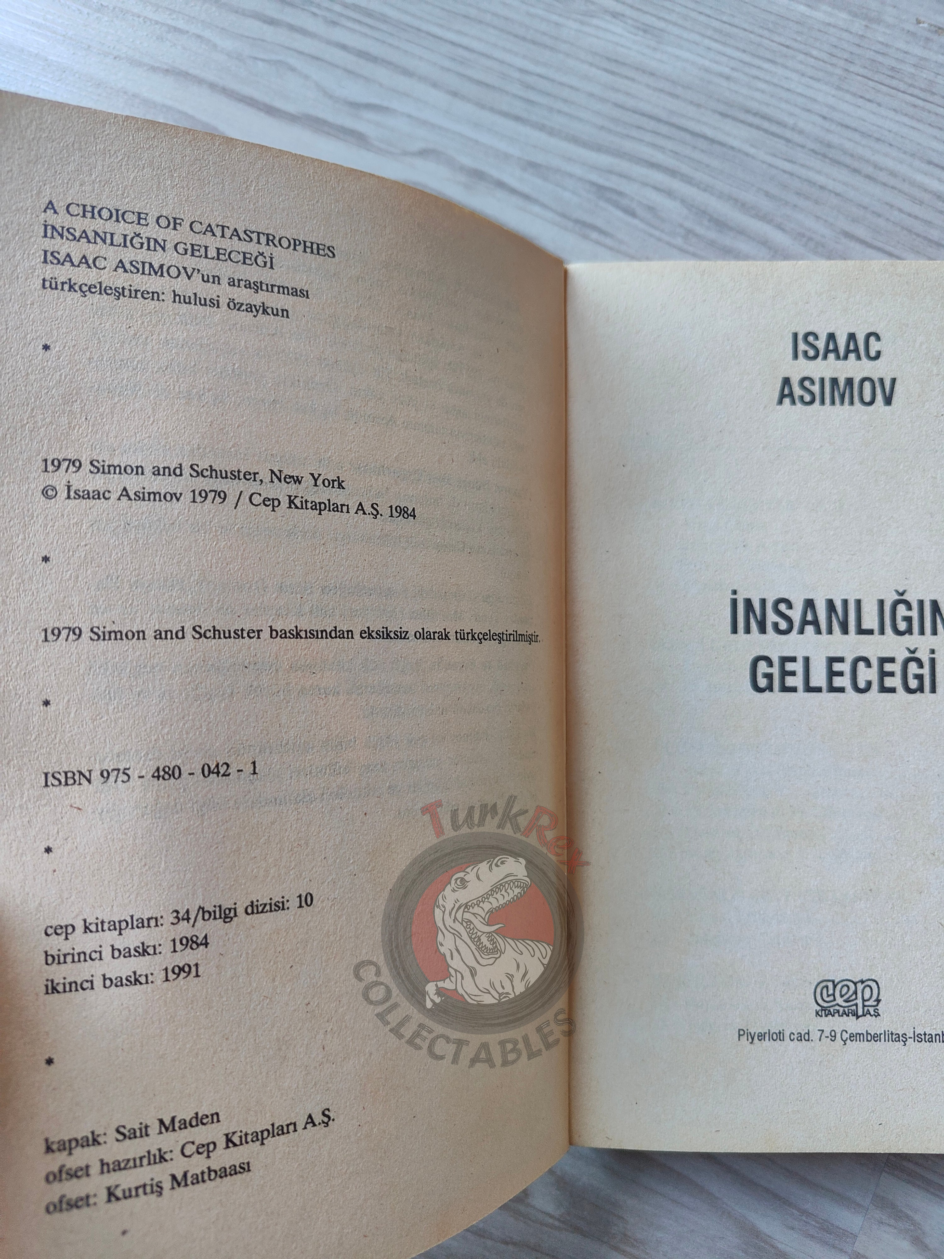 Isaac Asimov – A Choice of Catastrophes 1991 Turkish Book Turkey
