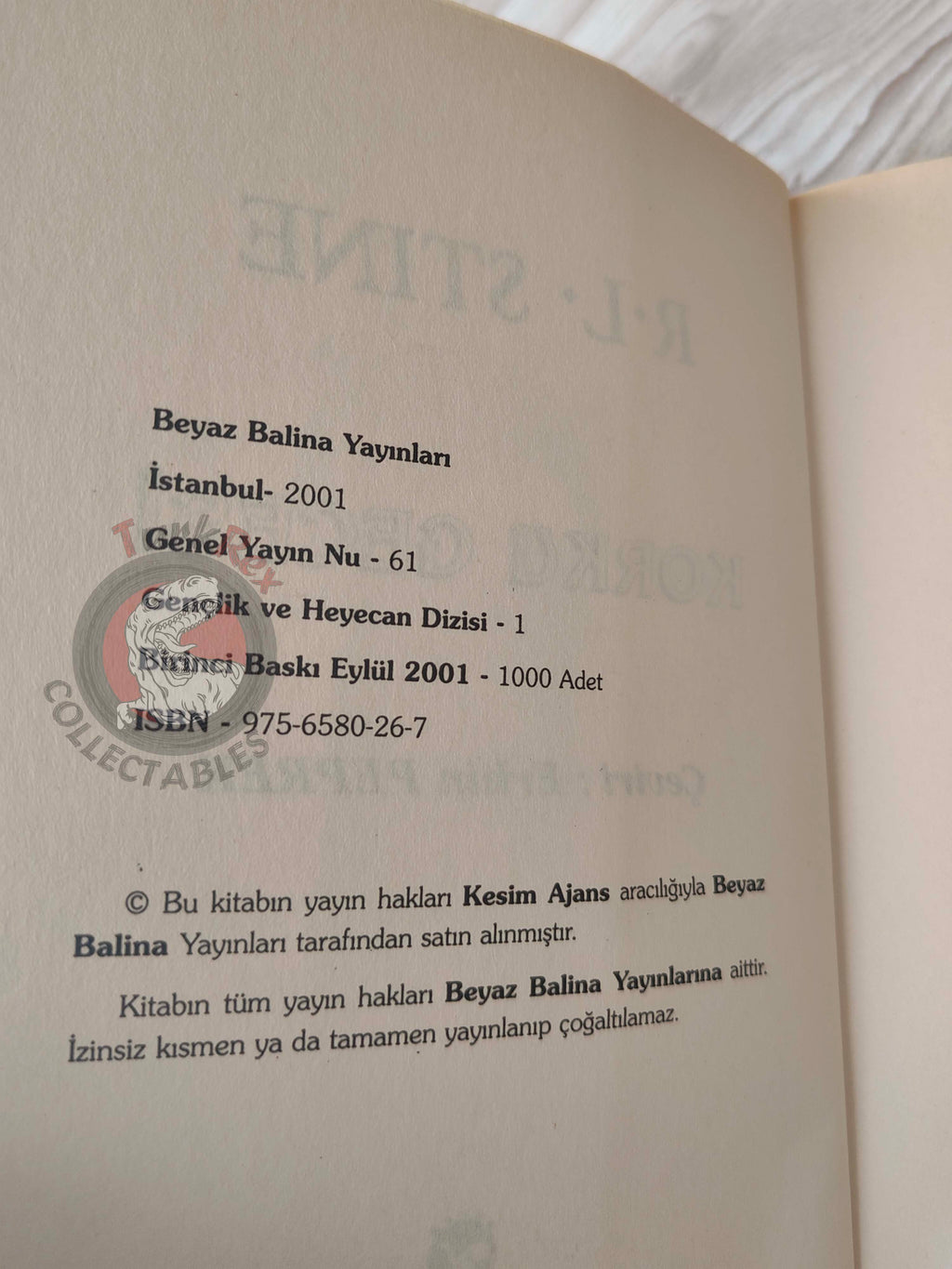 R. L. Stine – Night Games 2001 1st Turkish Book Turkey