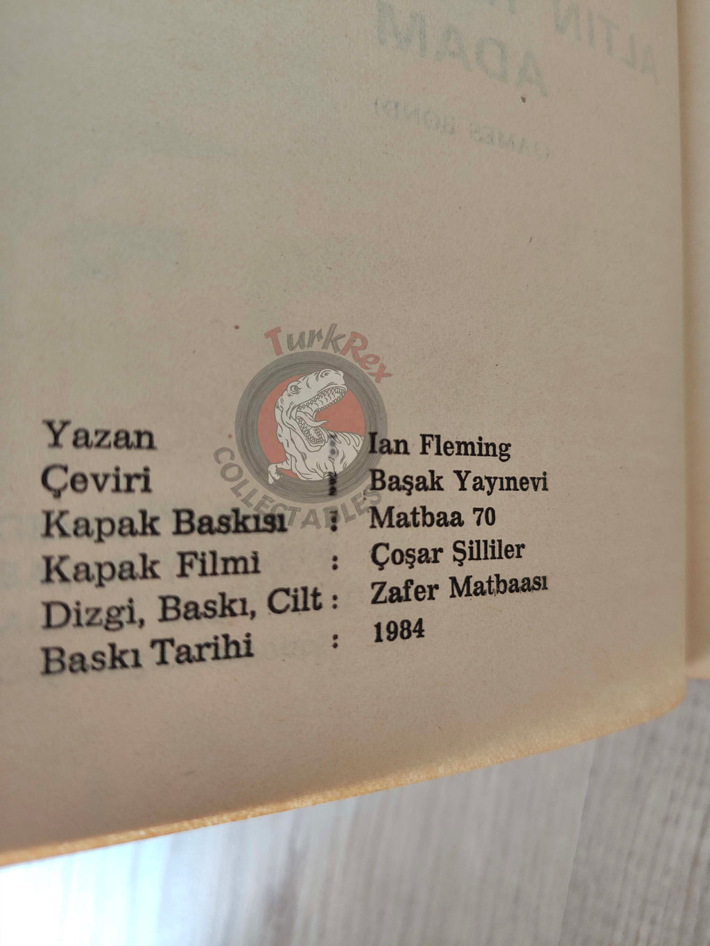 James Bond - The Man with the Golden Gun 1984 Turkish Book Turkey Ian Fleming