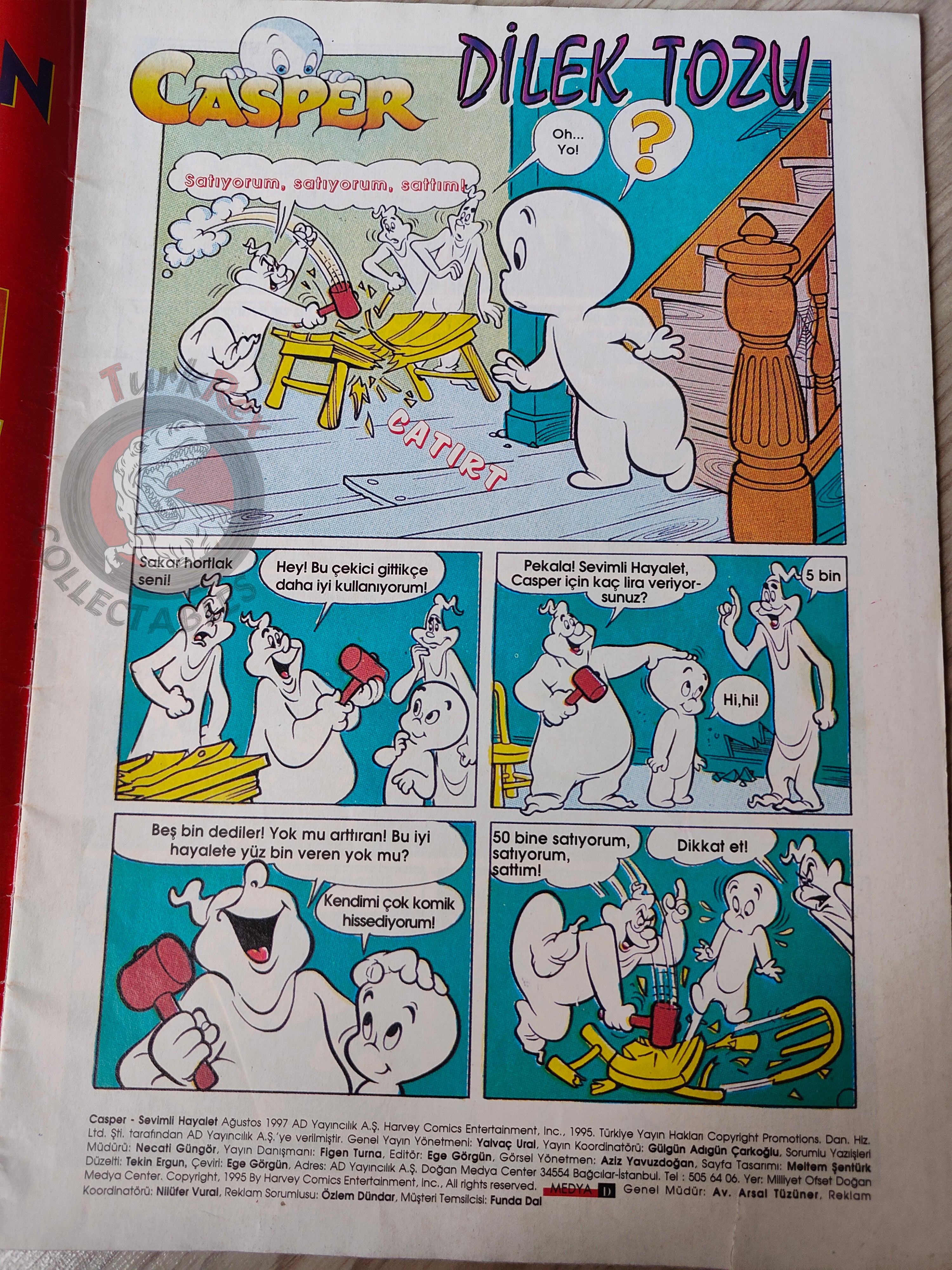 Casper the Friendly Ghost Magazine – Issue #24 1997 Turkish Comic Turkey