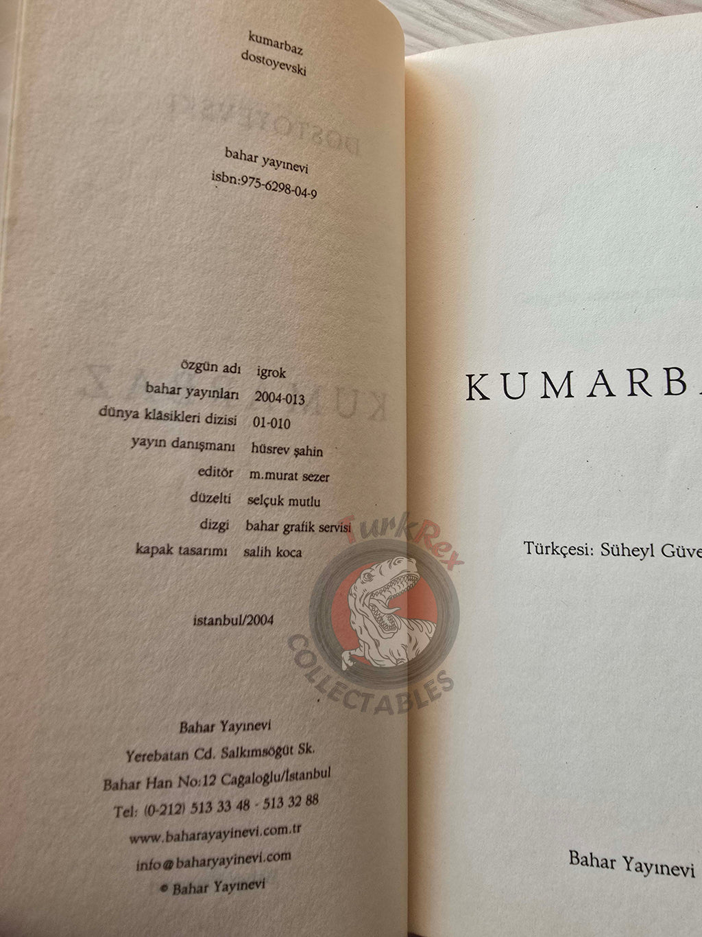 Fyodor Dostoyevsky – The Gambler 2004 Turkish Book Turkey