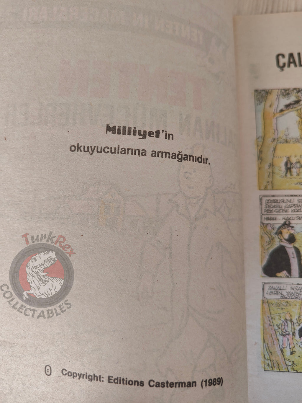 Tintin – The Castafiore Emerald 1989 Turkish Edition Comic Turkey