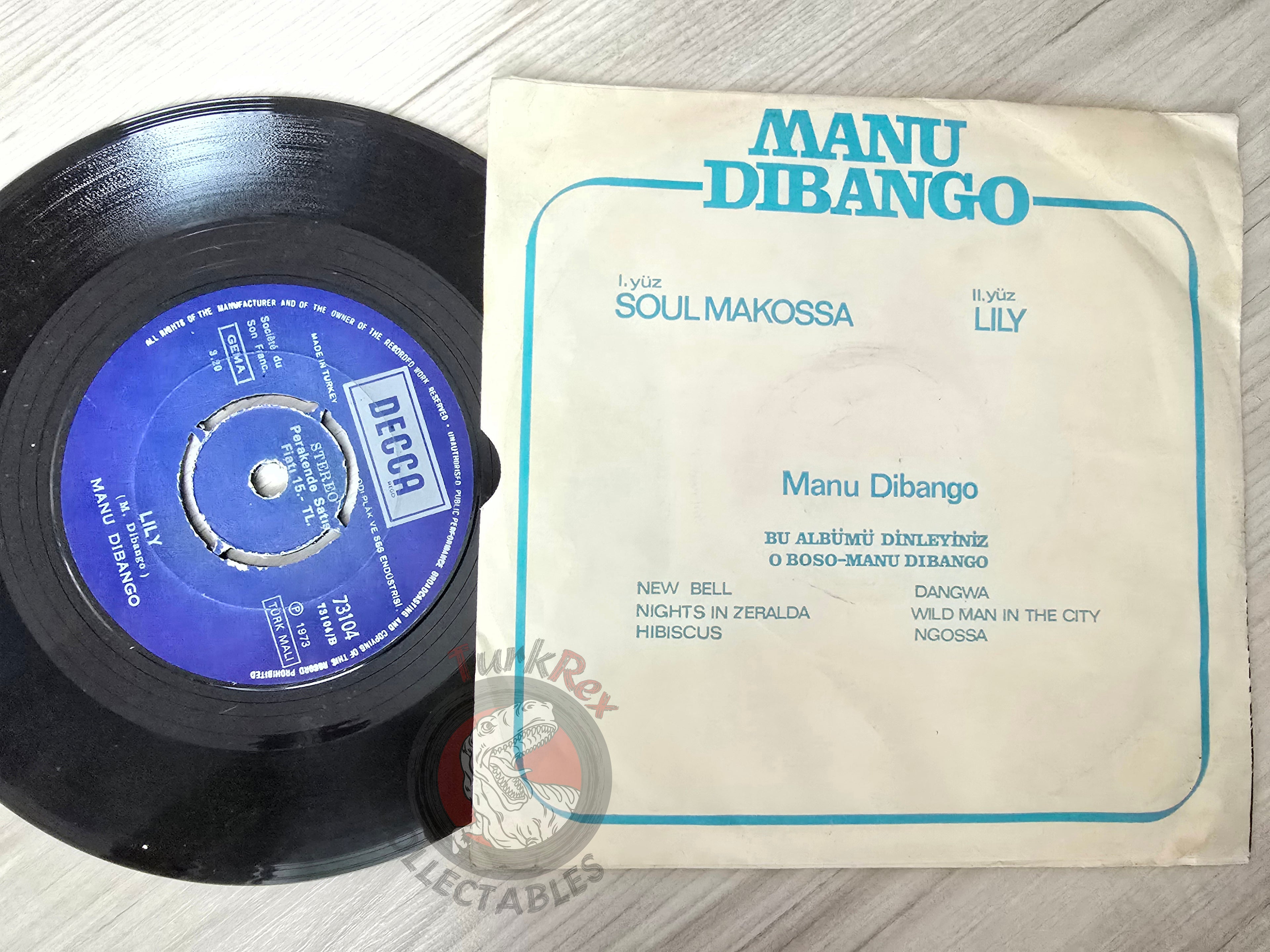 Manu Dibango – Soul Makossa / Lily 7" Turkish Pressing Vinyl Turkey Edition