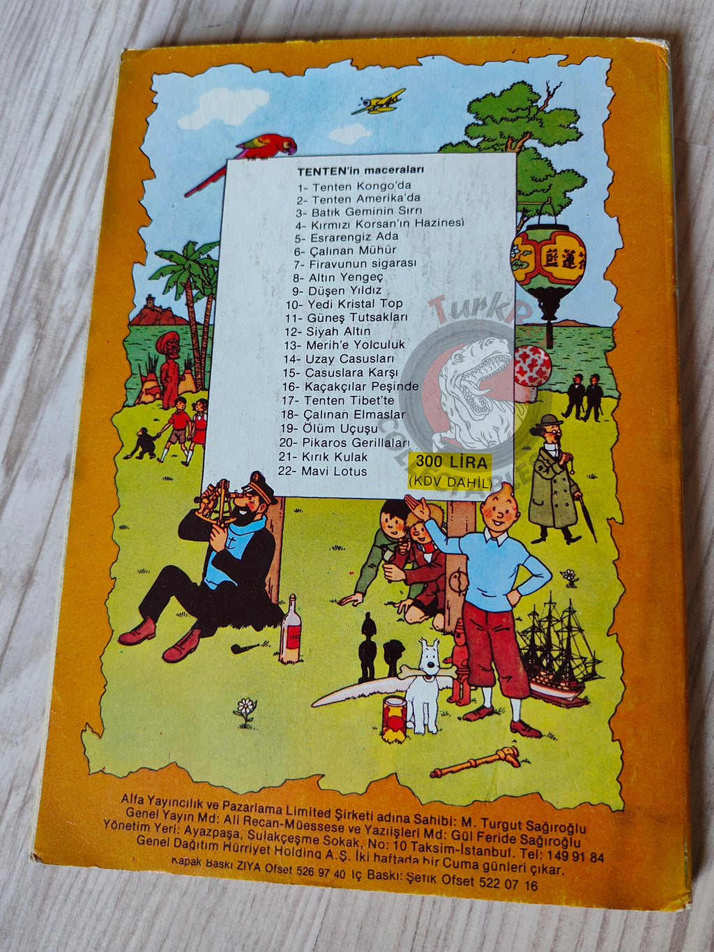Tintin – King Ottokar’s Sceptre mid 1980s Turkish Edition Comic Turkey 1