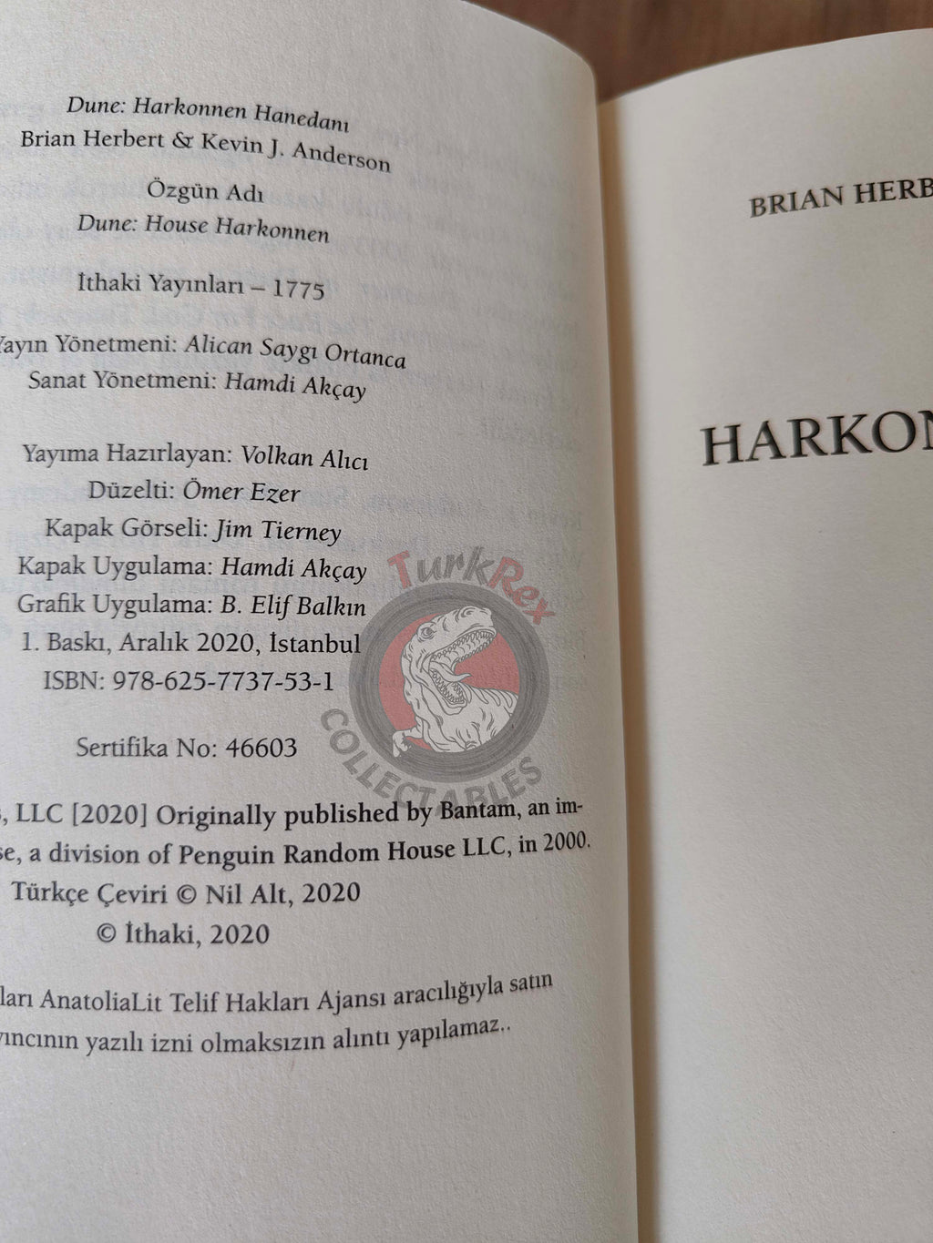 Brian Herbert – Dune House Harkonnen Turkish Book Turkey Prequel Trilogy