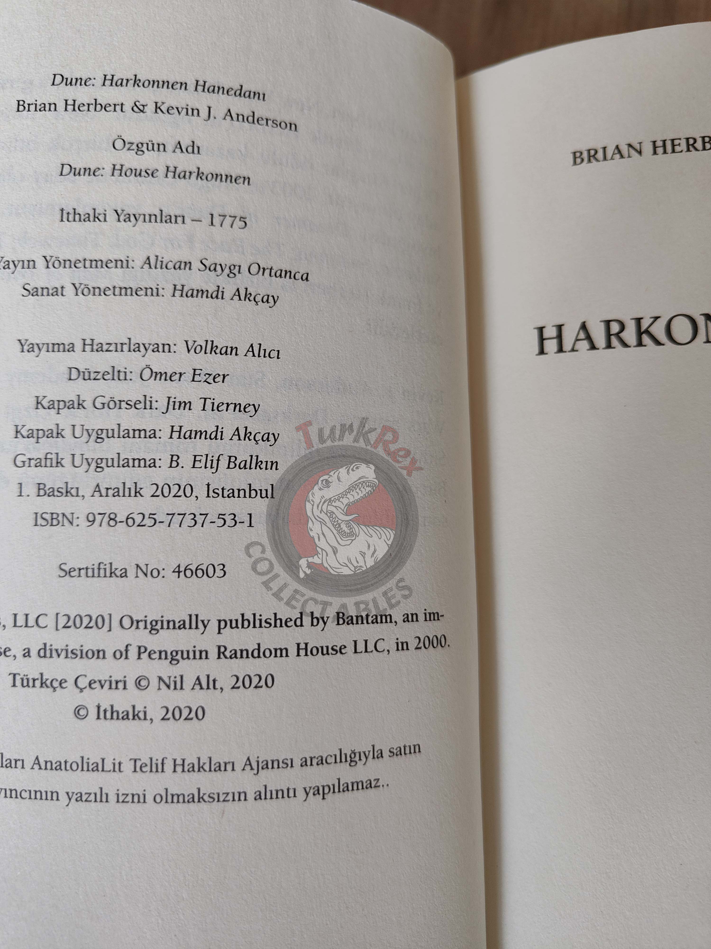 Brian Herbert – Dune House Harkonnen Turkish Book Turkey Prequel Trilogy