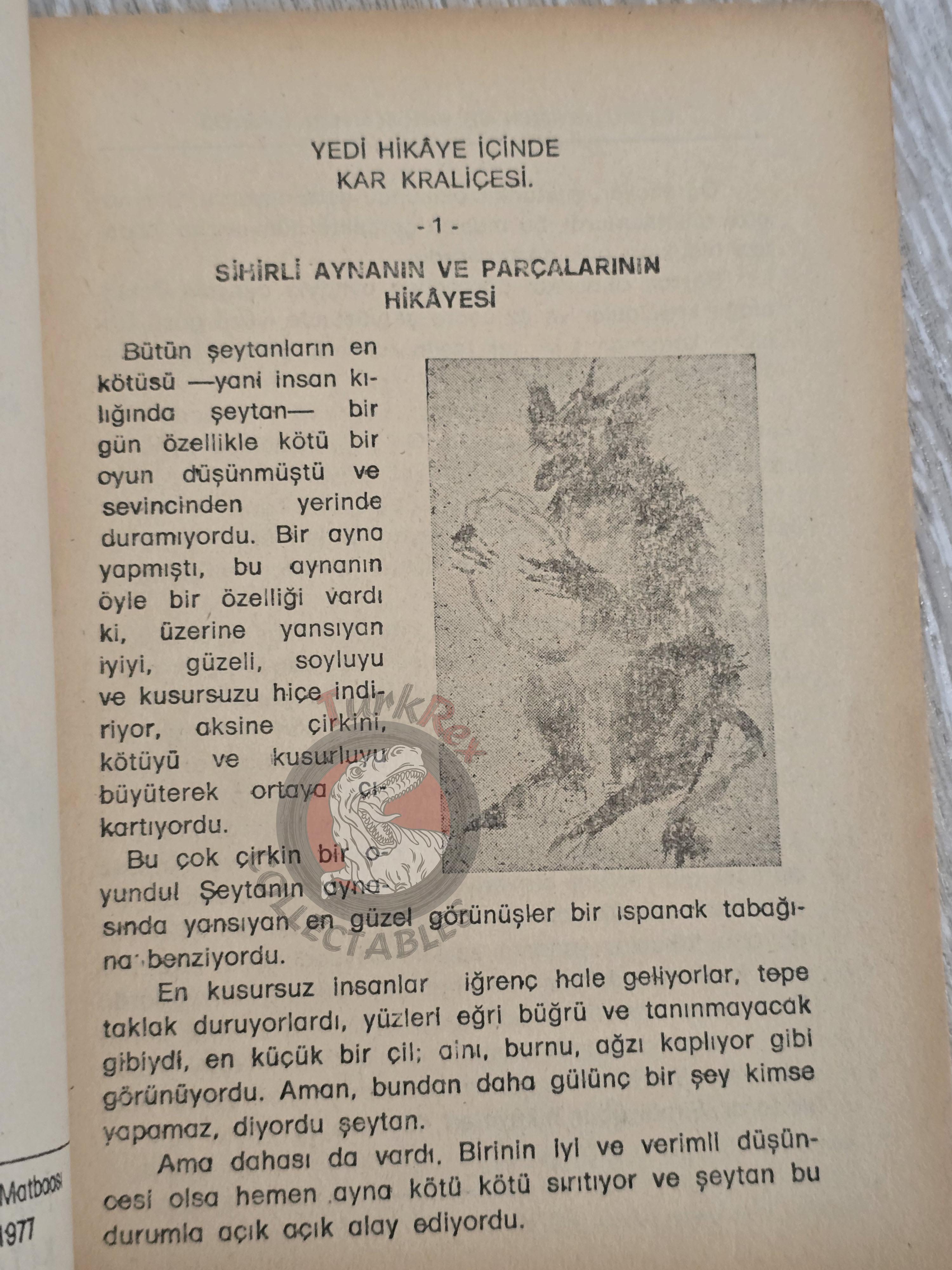 Hans Christian Andersen – The Snow Queen 1977 Turkish Book Turkey Illustrated