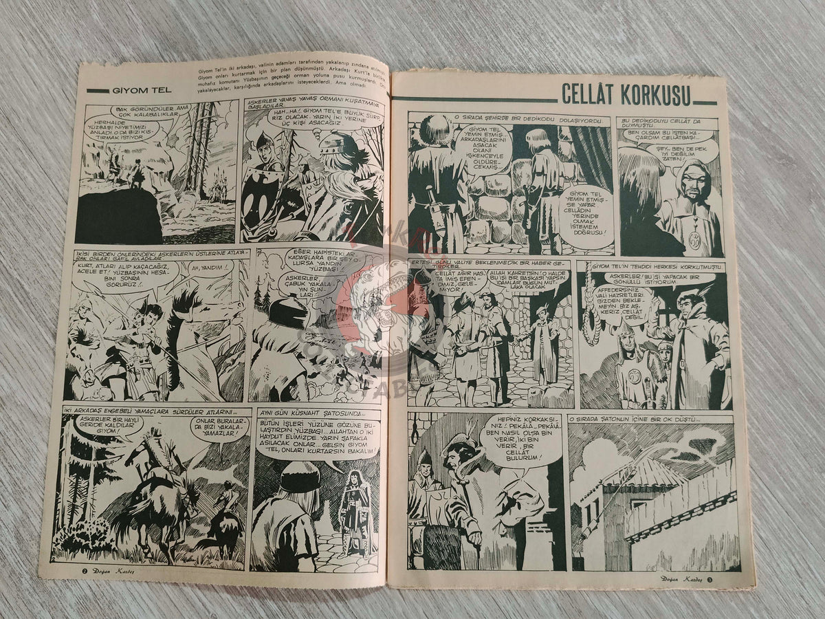 Doğan Kardeş 1971 Magazine #30 Turkish Comic Turkey William Tell Alice In Wonderland Flintstones