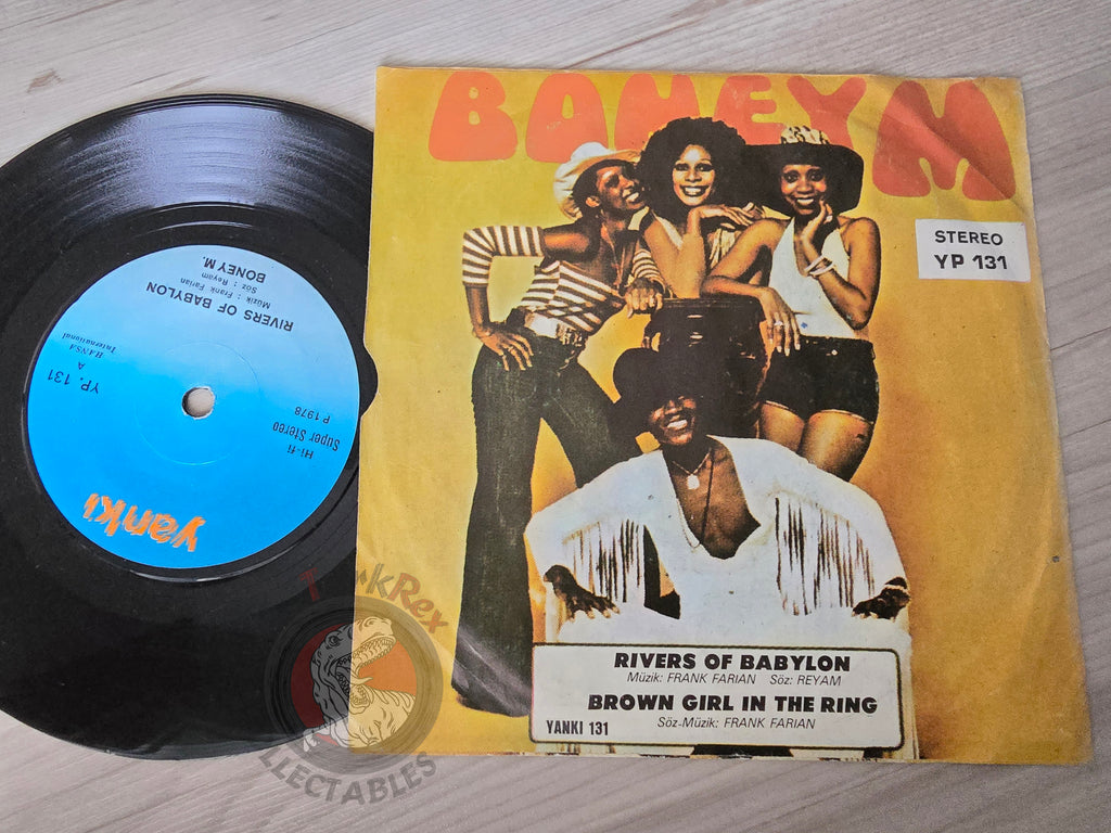 Boney M - Rivers Of Babylon 7" Turkish Pressing Vinyl Turkey Edition Yankı