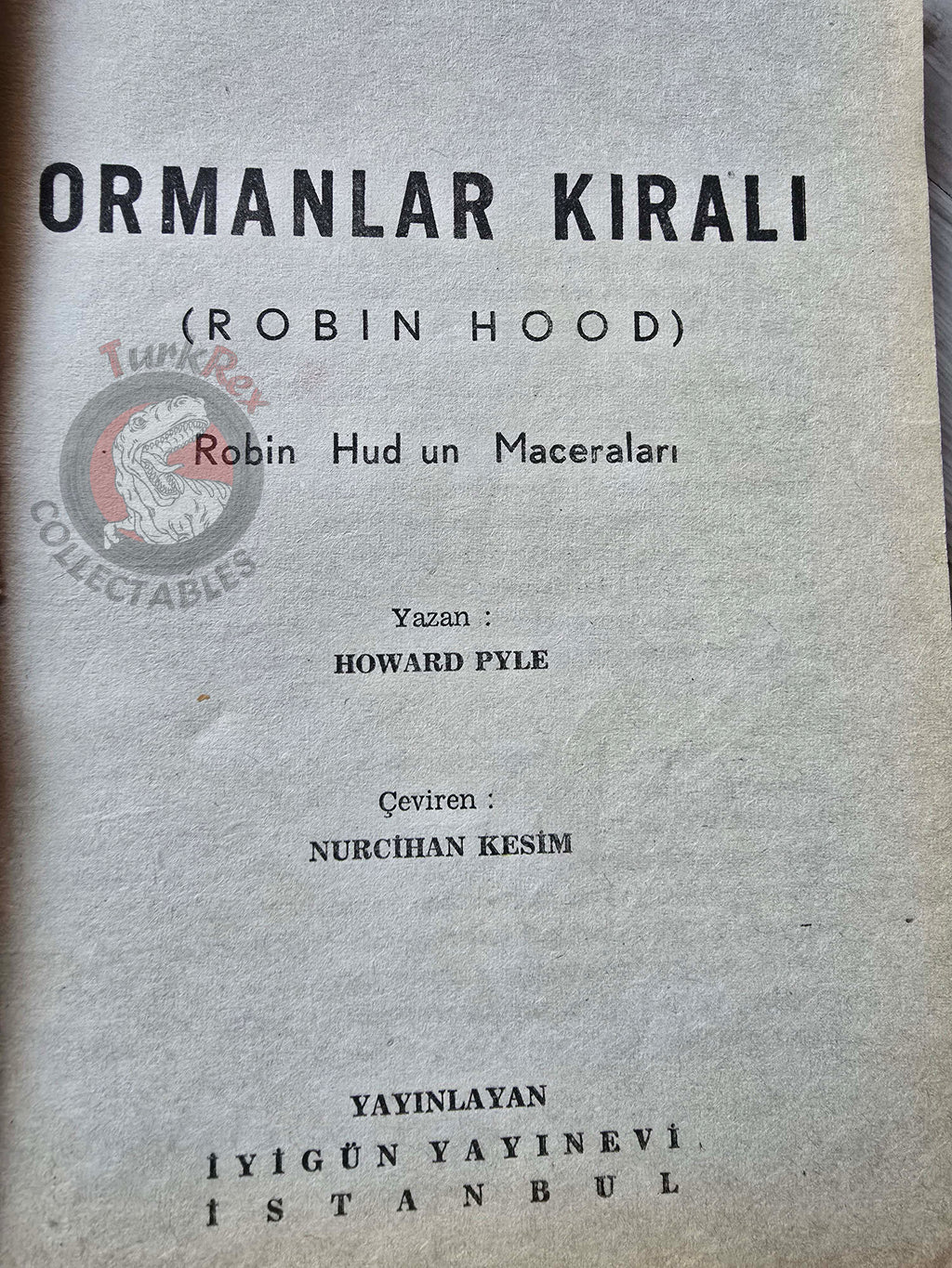 Robin Hood – Howard Pyle 1960s Turkish Book Turkey Illustrated
