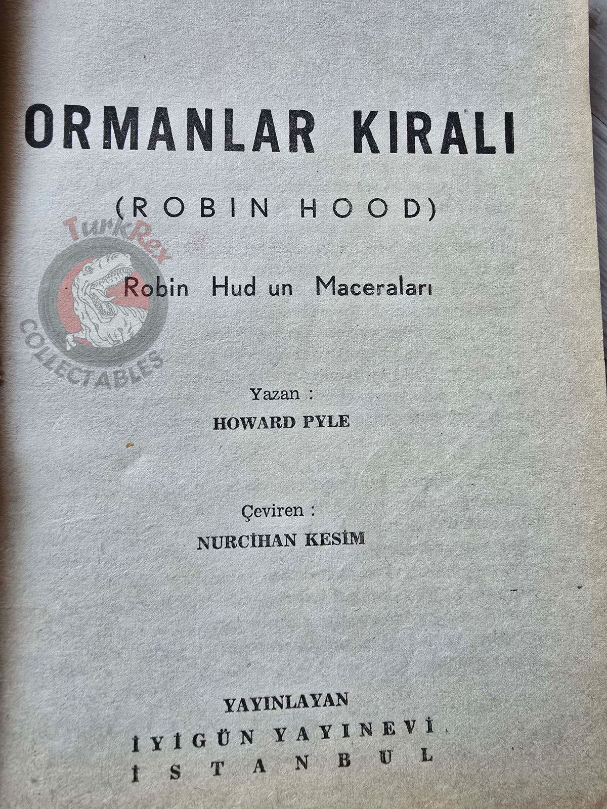 Robin Hood – Howard Pyle 1960s Turkish Book Turkey Illustrated