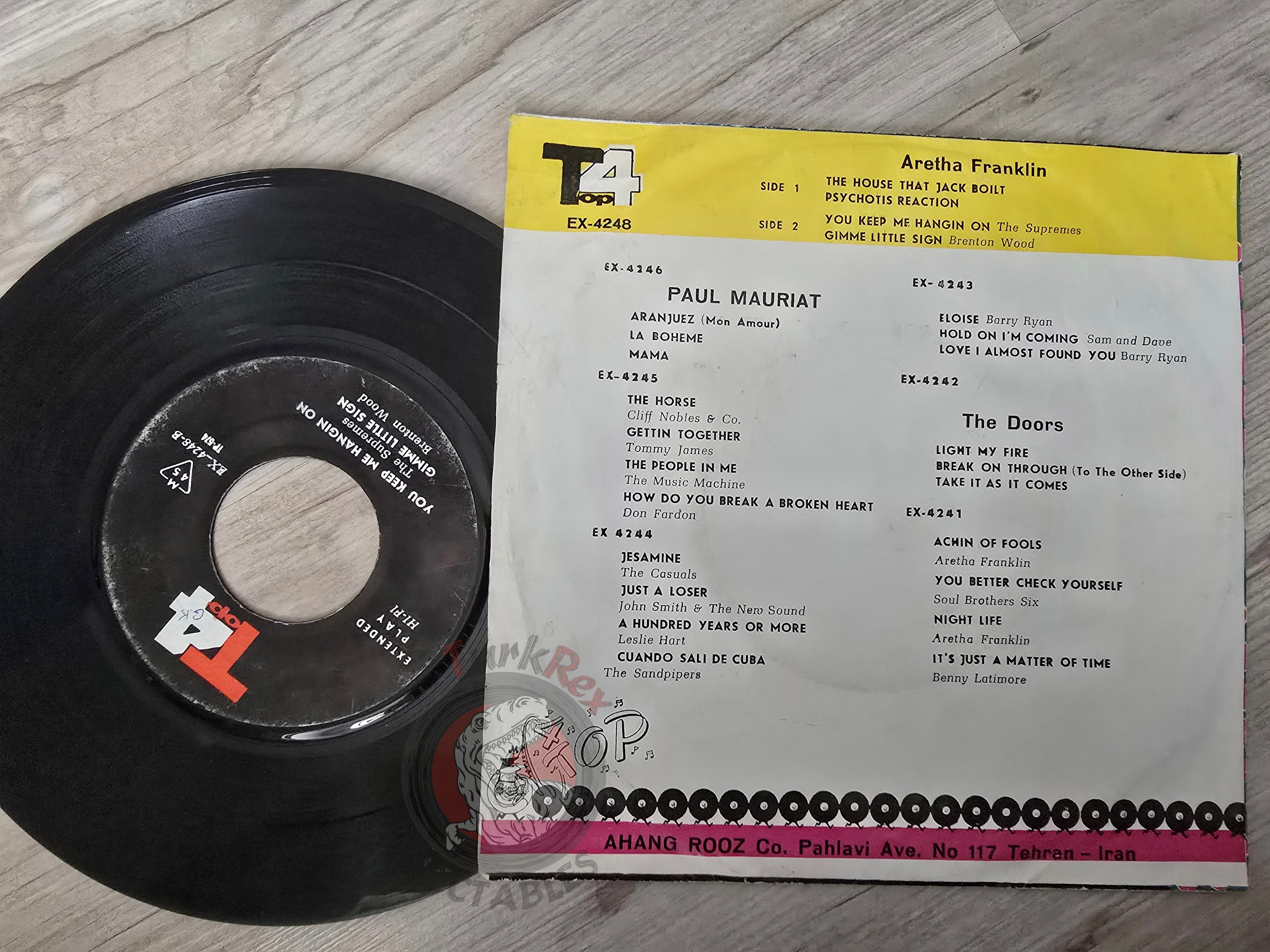 Aretha Franklin / The Supremes / Brenton Wood  7" Iran Pressing Vinyl Iranian Edition