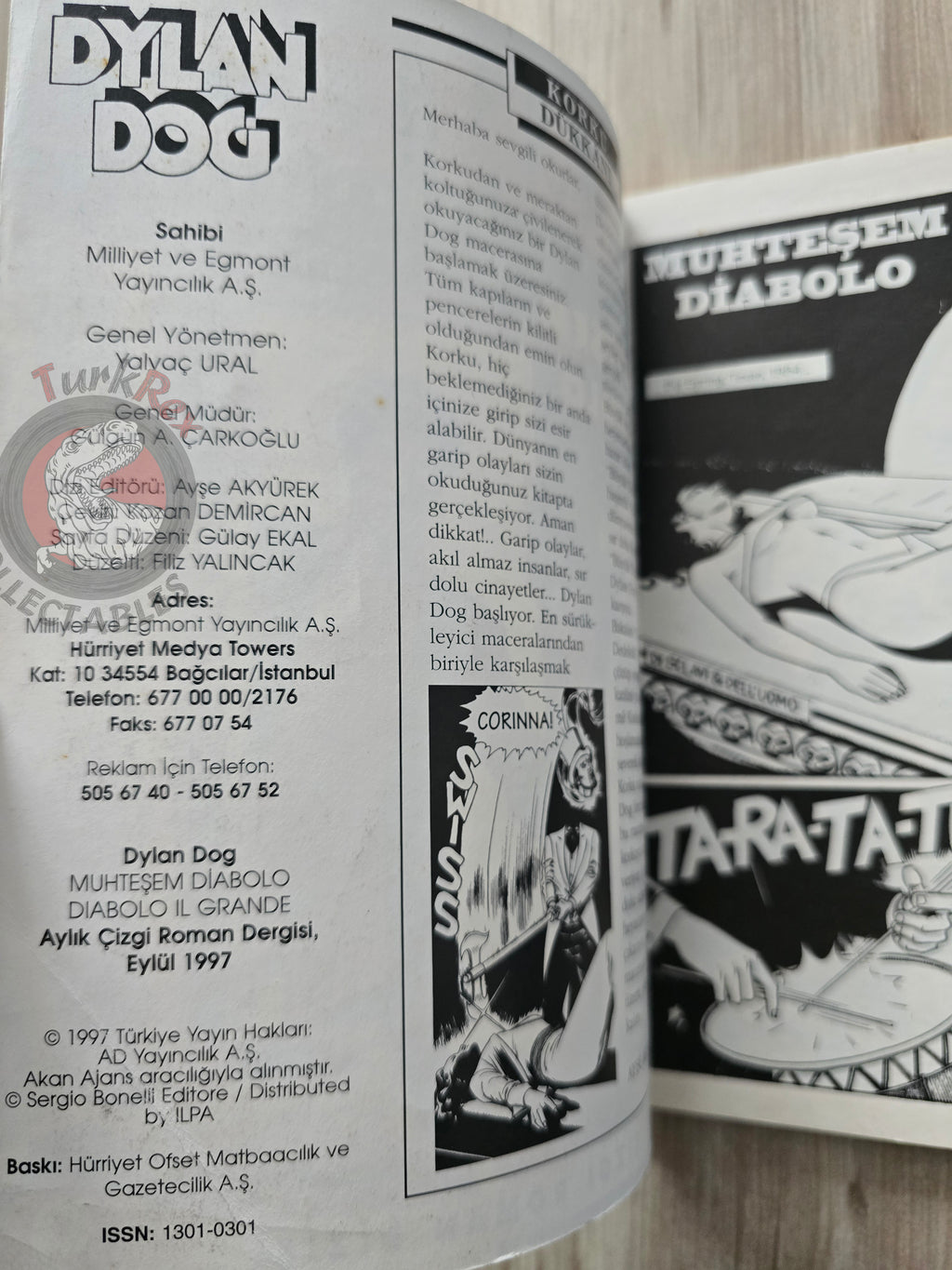 Dylan Dog #9 1997 Turkish Comic Turkey #11 Diabolo il grande