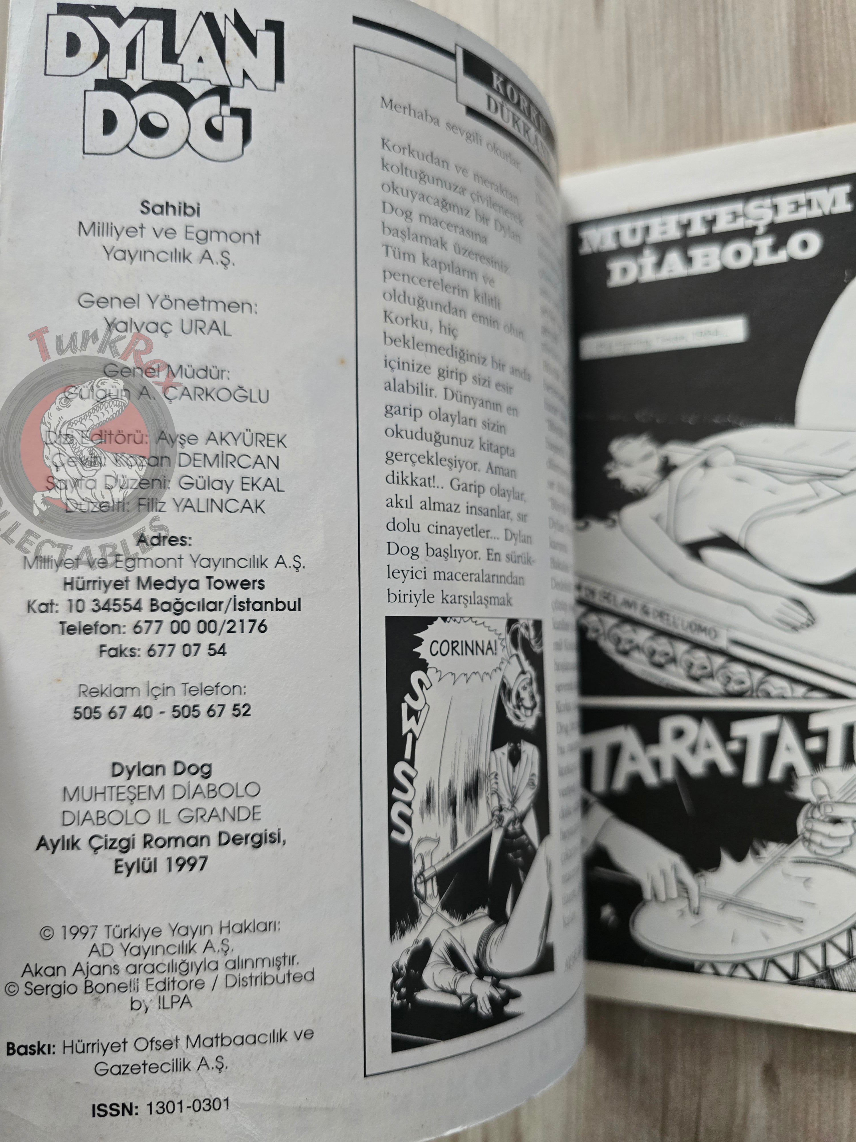 Dylan Dog #9 1997 Turkish Comic Turkey #11 Diabolo il grande