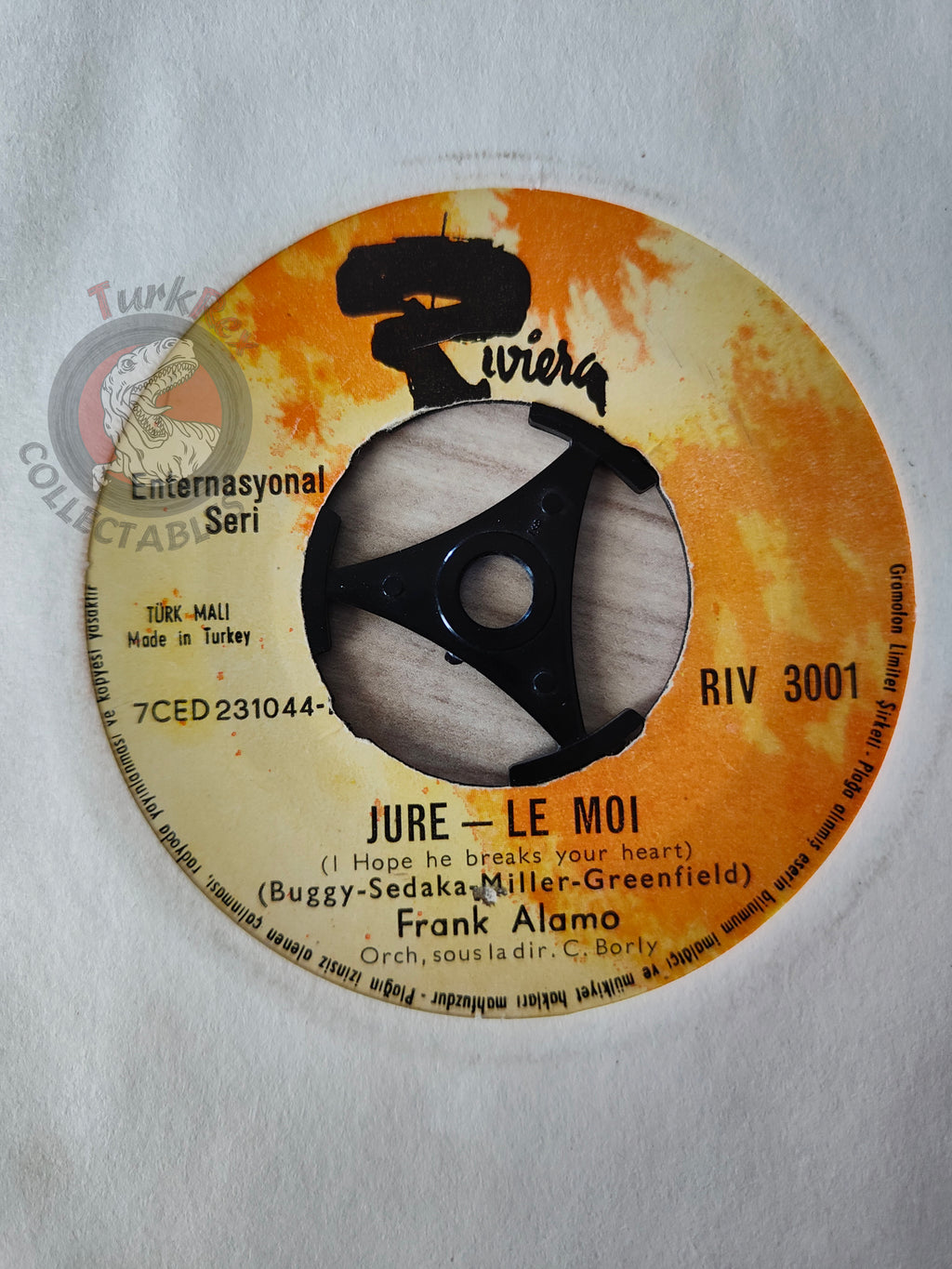 Frank Alamo – Jure - Le Moi  7" Turkish Pressing Vinyl Turkey Edition