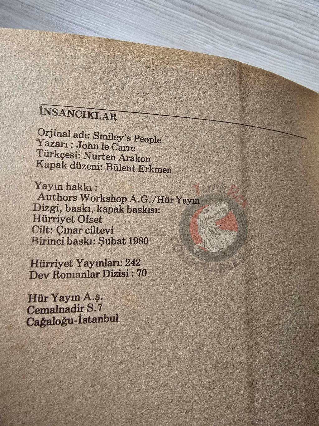 John le Carré – Smiley’s People 1980 1st Turkish Book Turkey