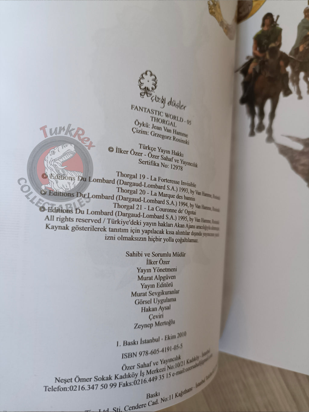 Thorgal Vol #5 La Couronne d'Ogotai Turkish Comic Turkey #19 #20 #21