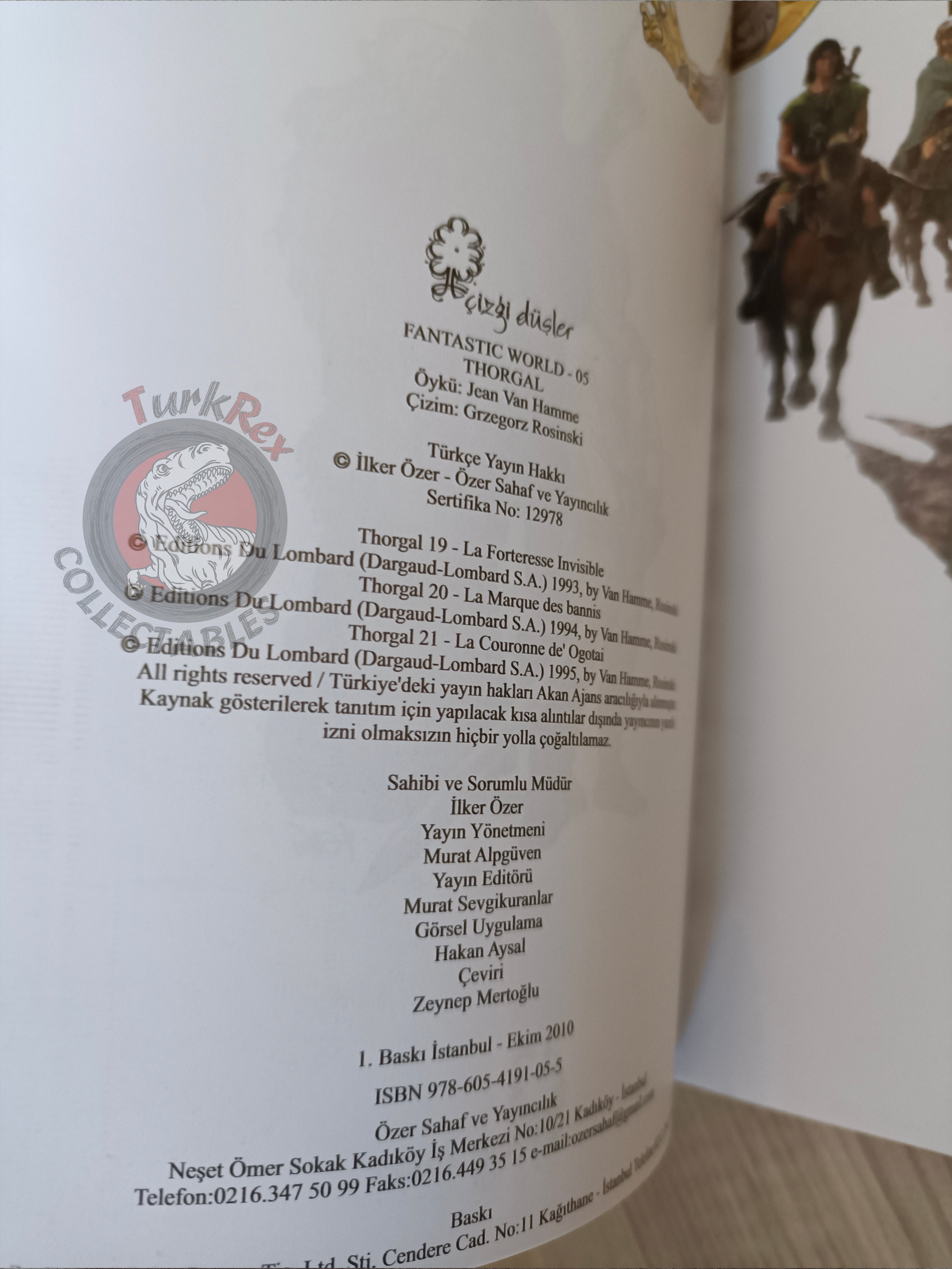 Thorgal Vol #5 La Couronne d'Ogotai Turkish Comic Turkey #19 #20 #21