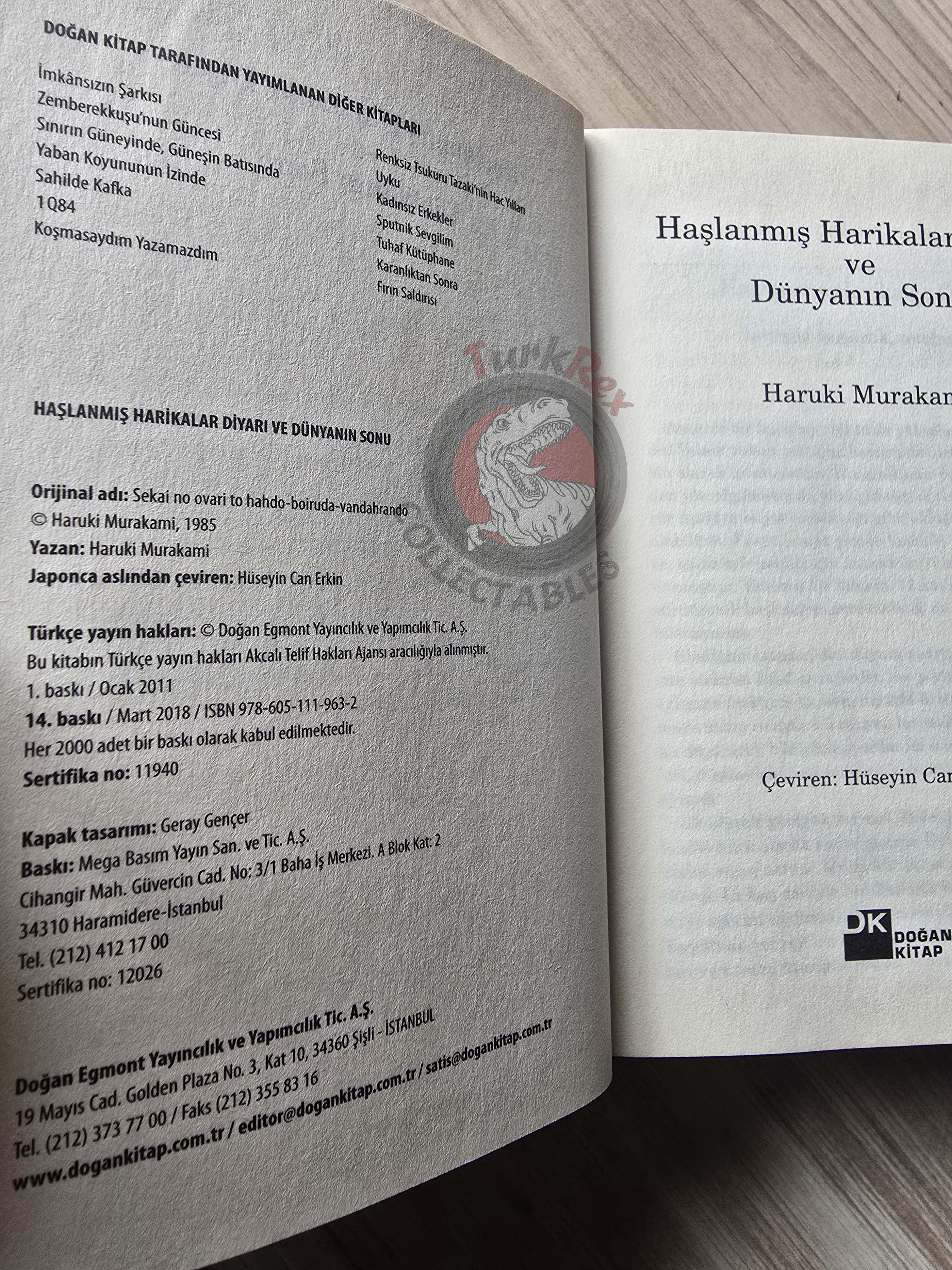 Haruki Murakami – Hard-Boiled Wonderland And The End Of The World 2018 Turkish Book Turkey