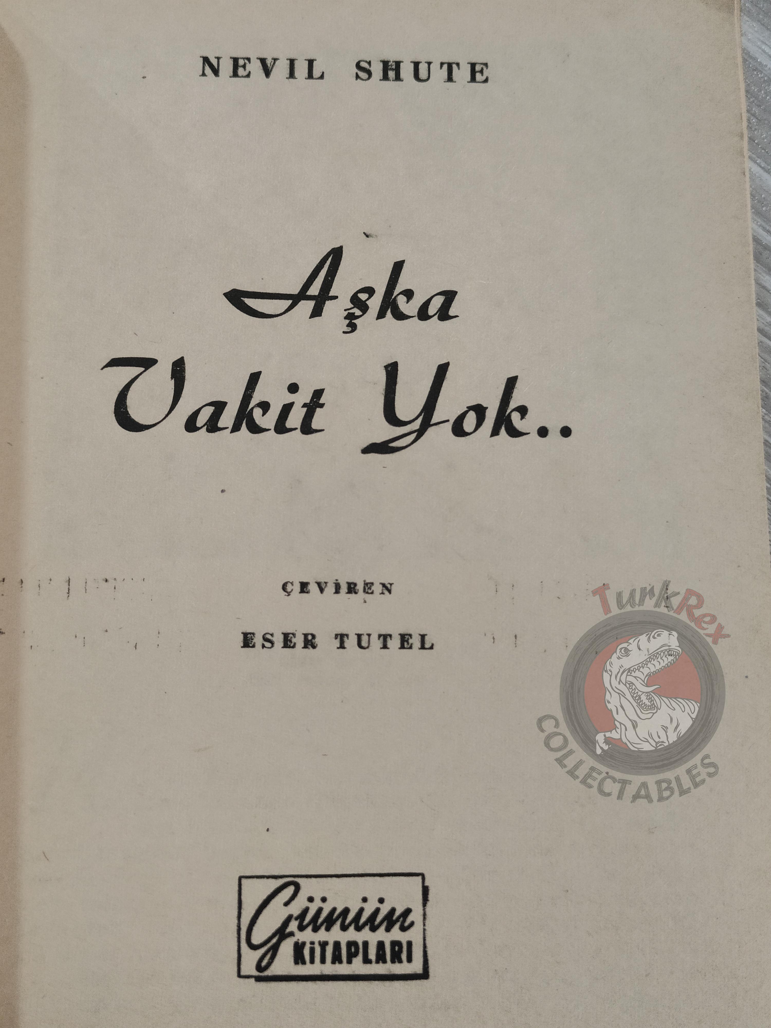 Nevil Shute – Requiem for a Wren 1957 1st Turkish Book Turkey