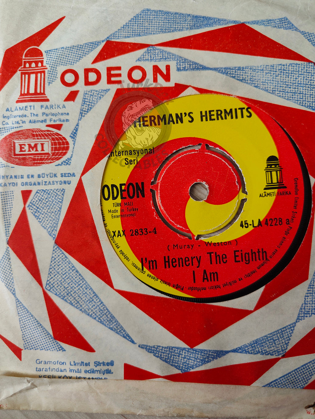 Herman's Hermits – I'm Henery The Eighth I Am 7" Turkish Pressing Vinyl Turkey Edition