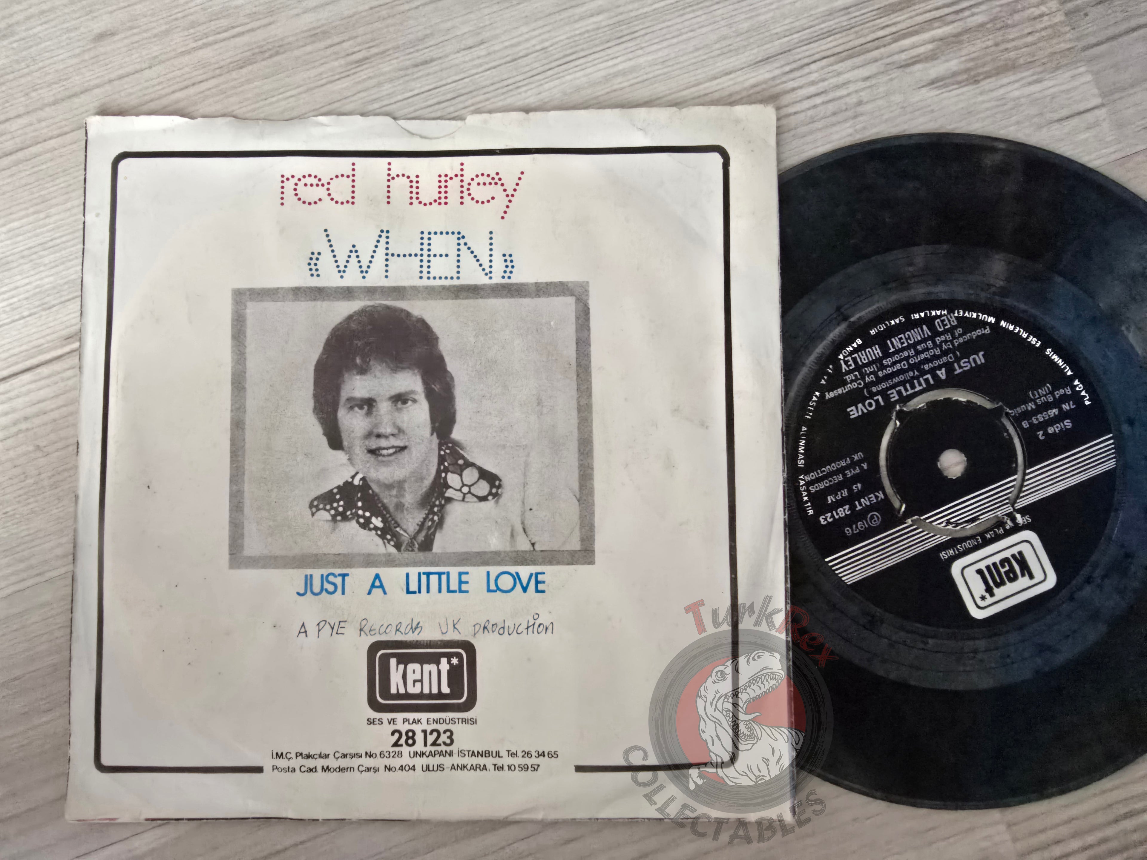 Red Hurley – When / You Are Mine 7" Turkish Pressing Vinyl Turkey Edition Eurovision