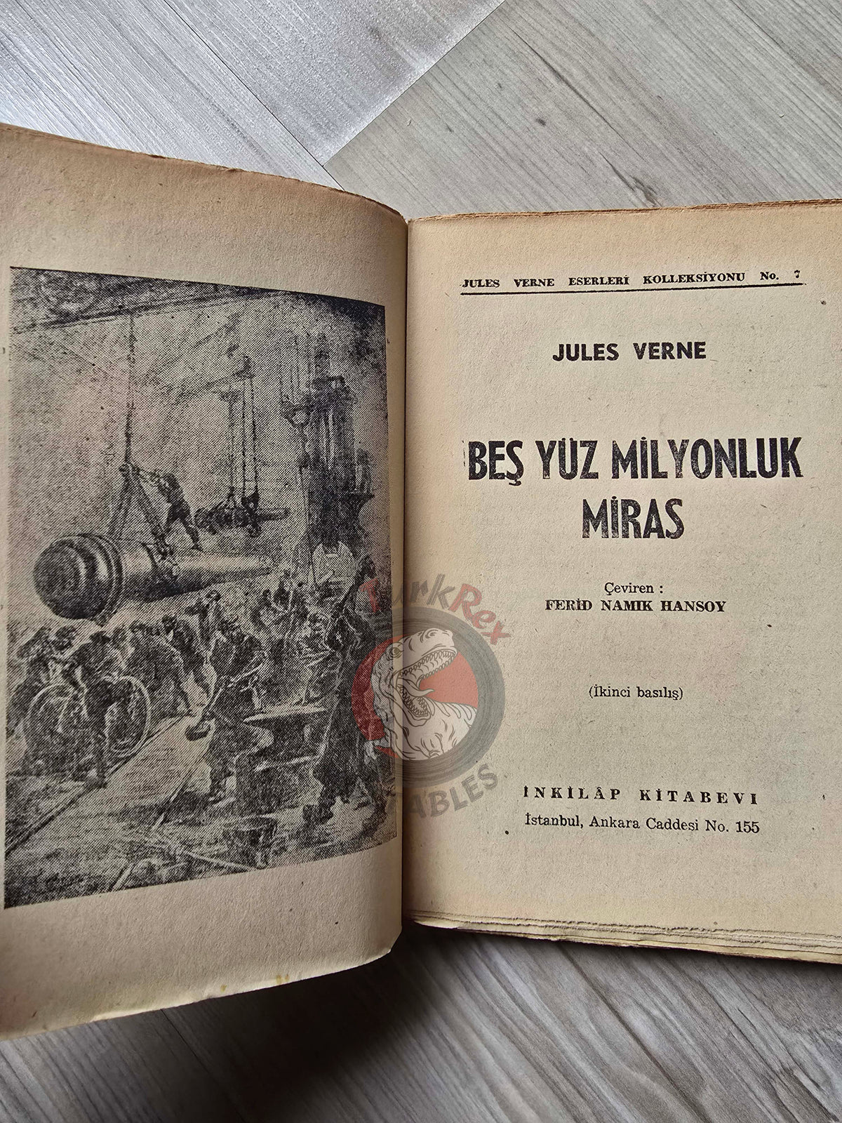 Jules Verne – The Begum's Fortune 1950 Turkish Book Turkey Illustrated Léon Benett