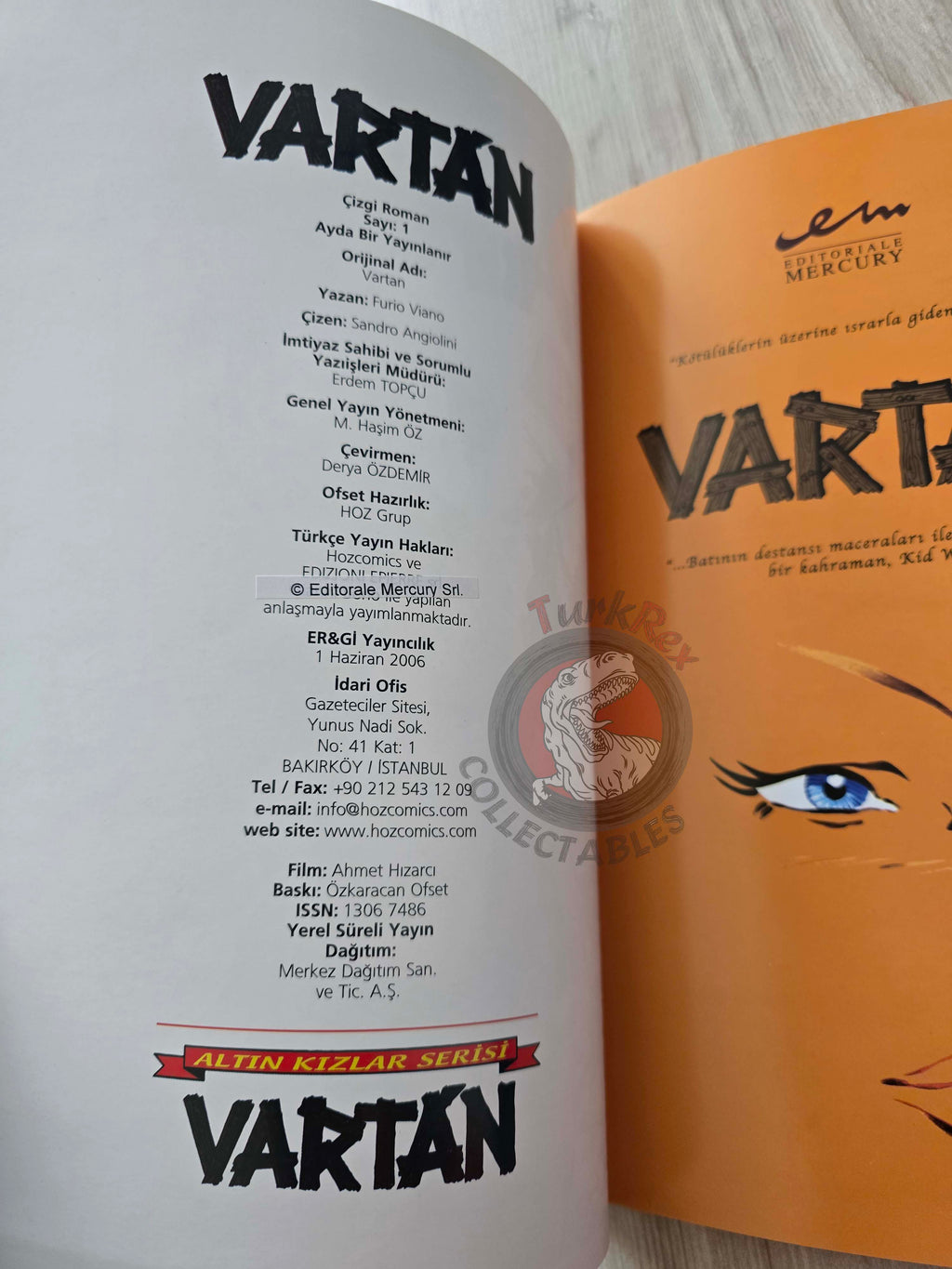 Vartan #1 L'indiana bianca  Turkish Comic Turkey Furio Viano