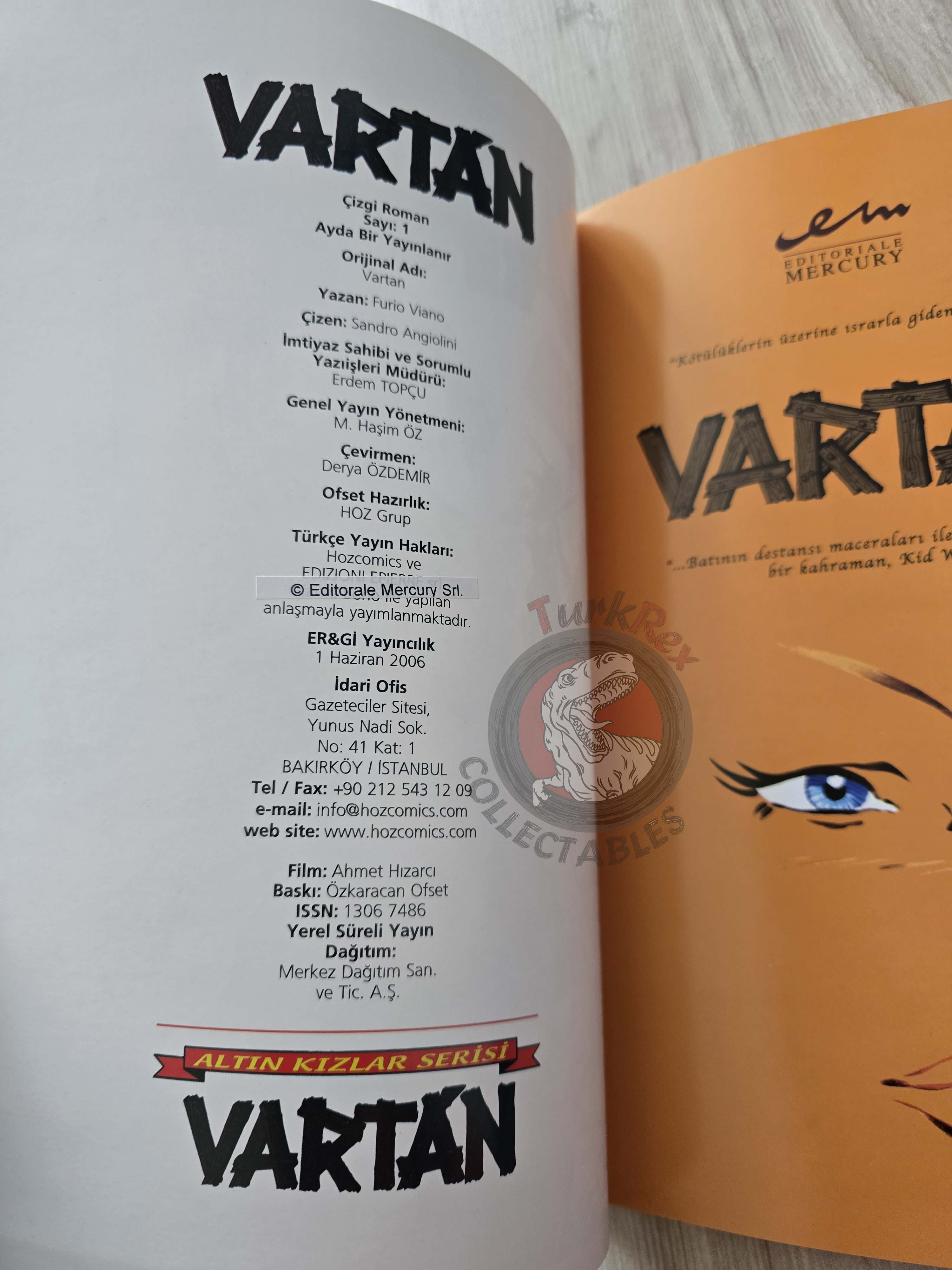 Vartan #1 L'indiana bianca  Turkish Comic Turkey Furio Viano