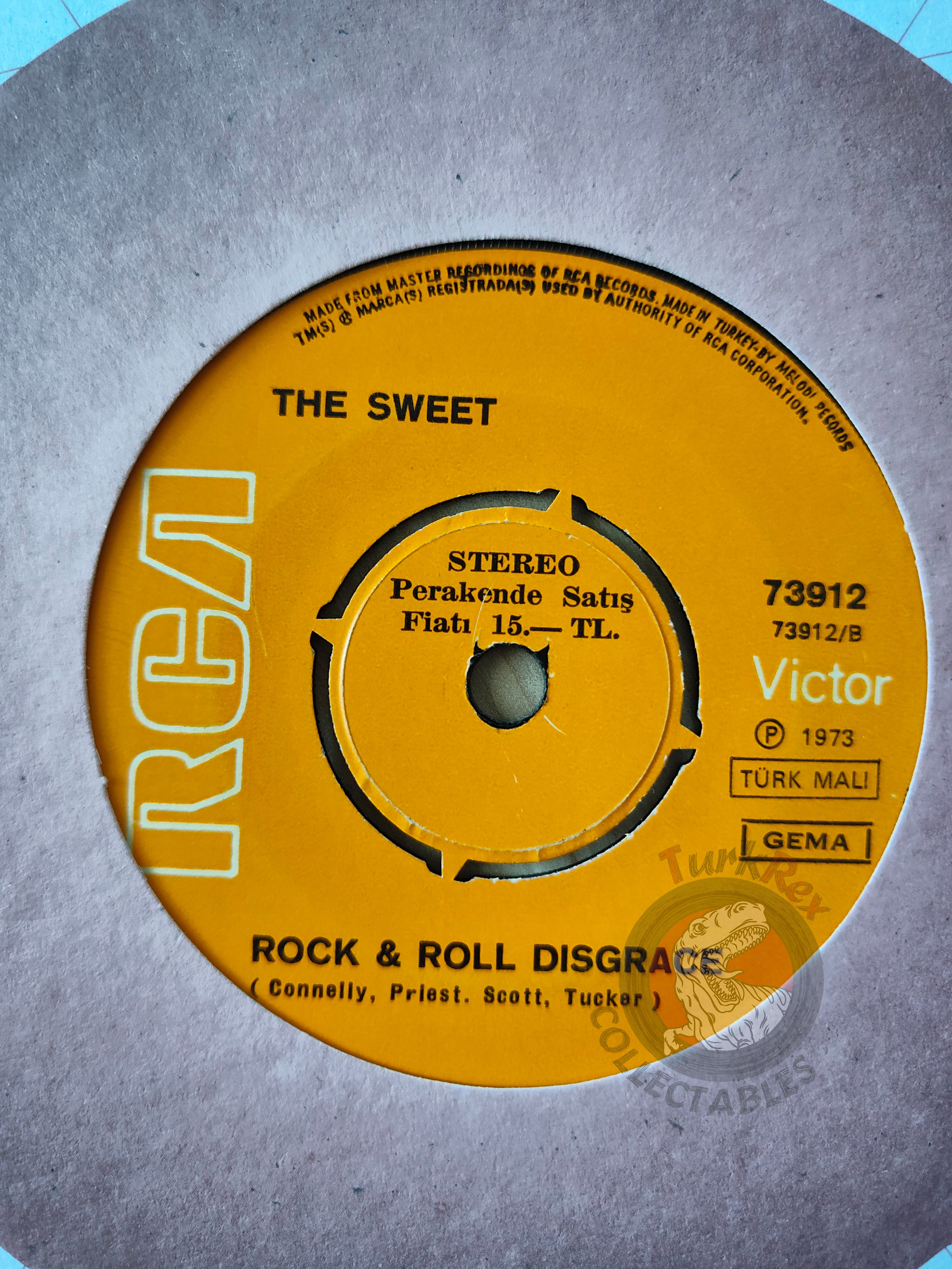 The Sweet – The Ballroom Blitz 7" Turkish Pressing Vinyl Turkey Edition