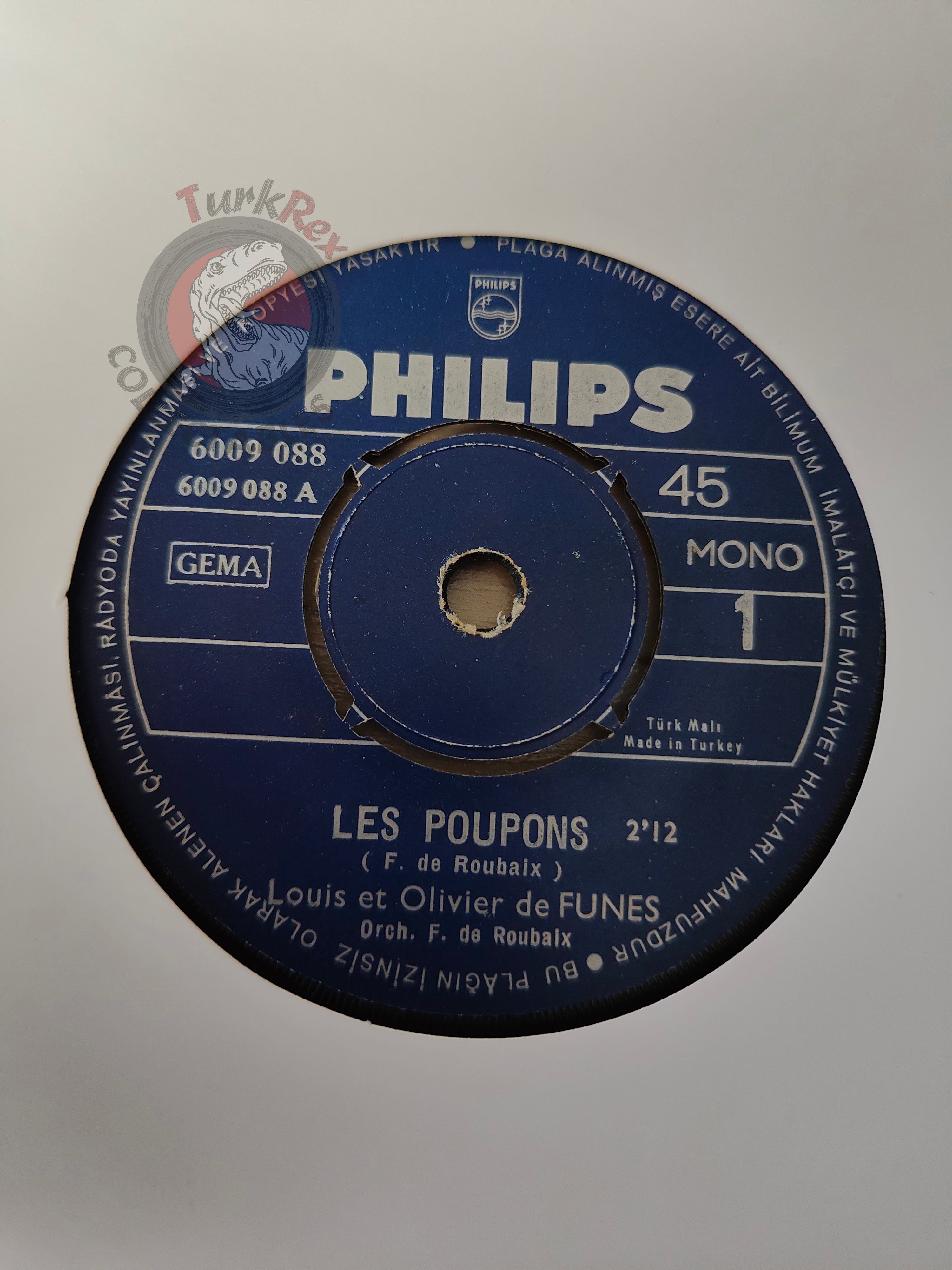 Louis Et Olivier De Funès - Les Poupons 7" Turkish Pressing Vinyl Turkey Edition