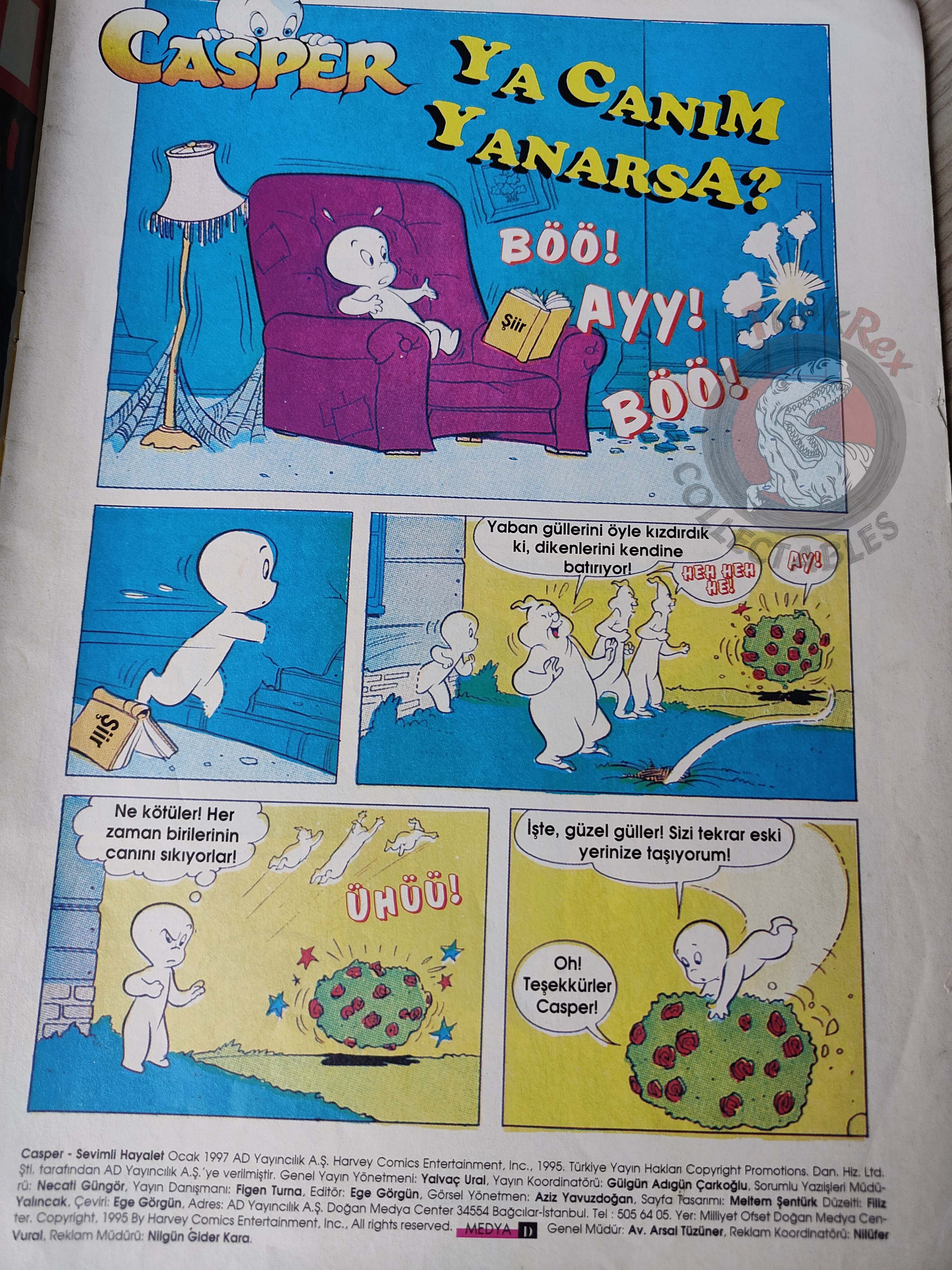 Casper the Friendly Ghost Magazine – Issue #17 1997 Turkish Comic Turkey