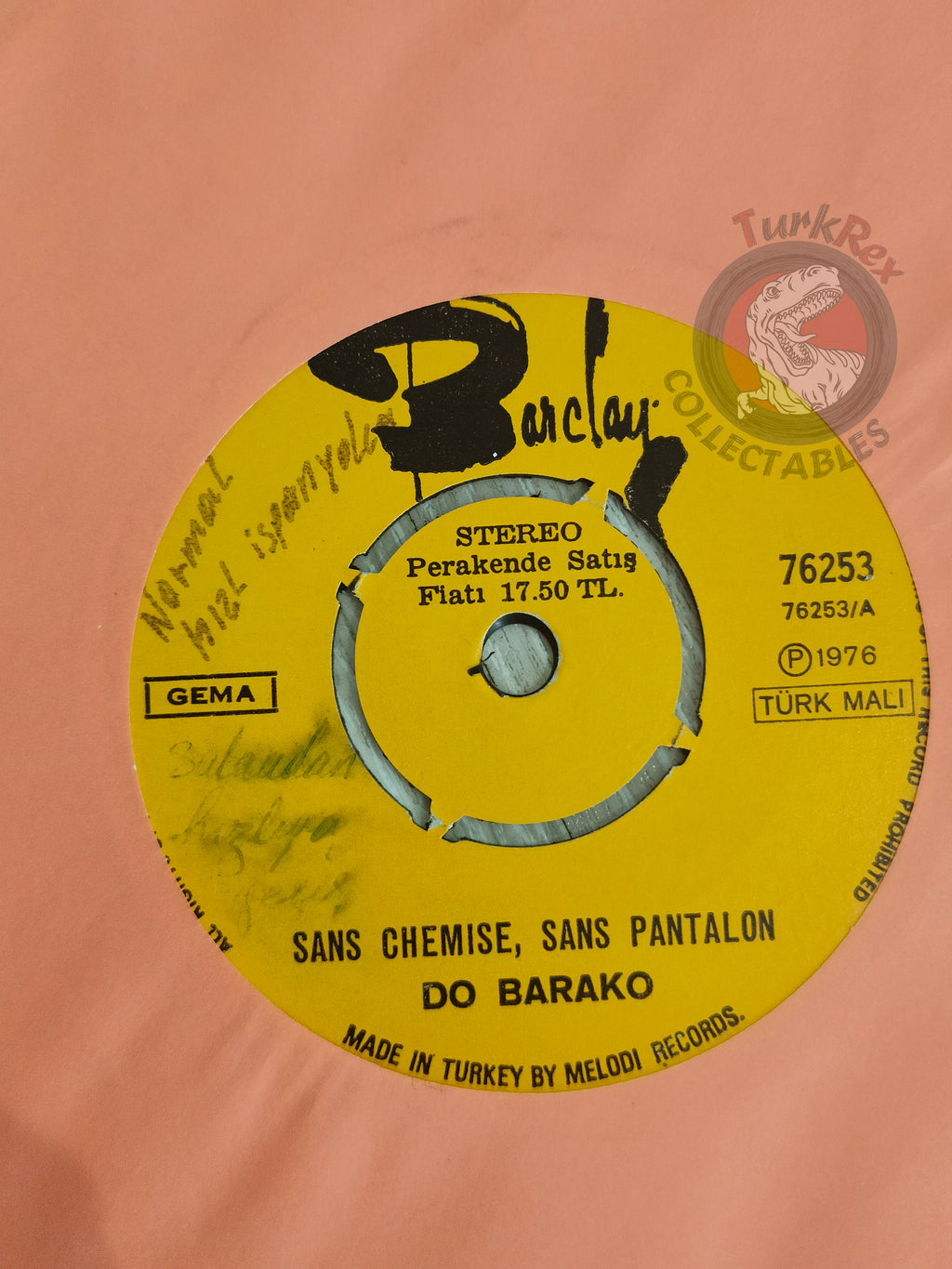 Do Barako – Sans Chemise , Sans Pantalon Part 1 7" Turkish Pressing Vinyl Turkey Edition