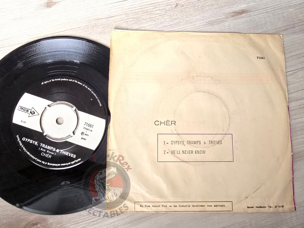 Cher – Gypsys, Tramps & Thieves 7" Turkish Pressing Vinyl Turkey Edition