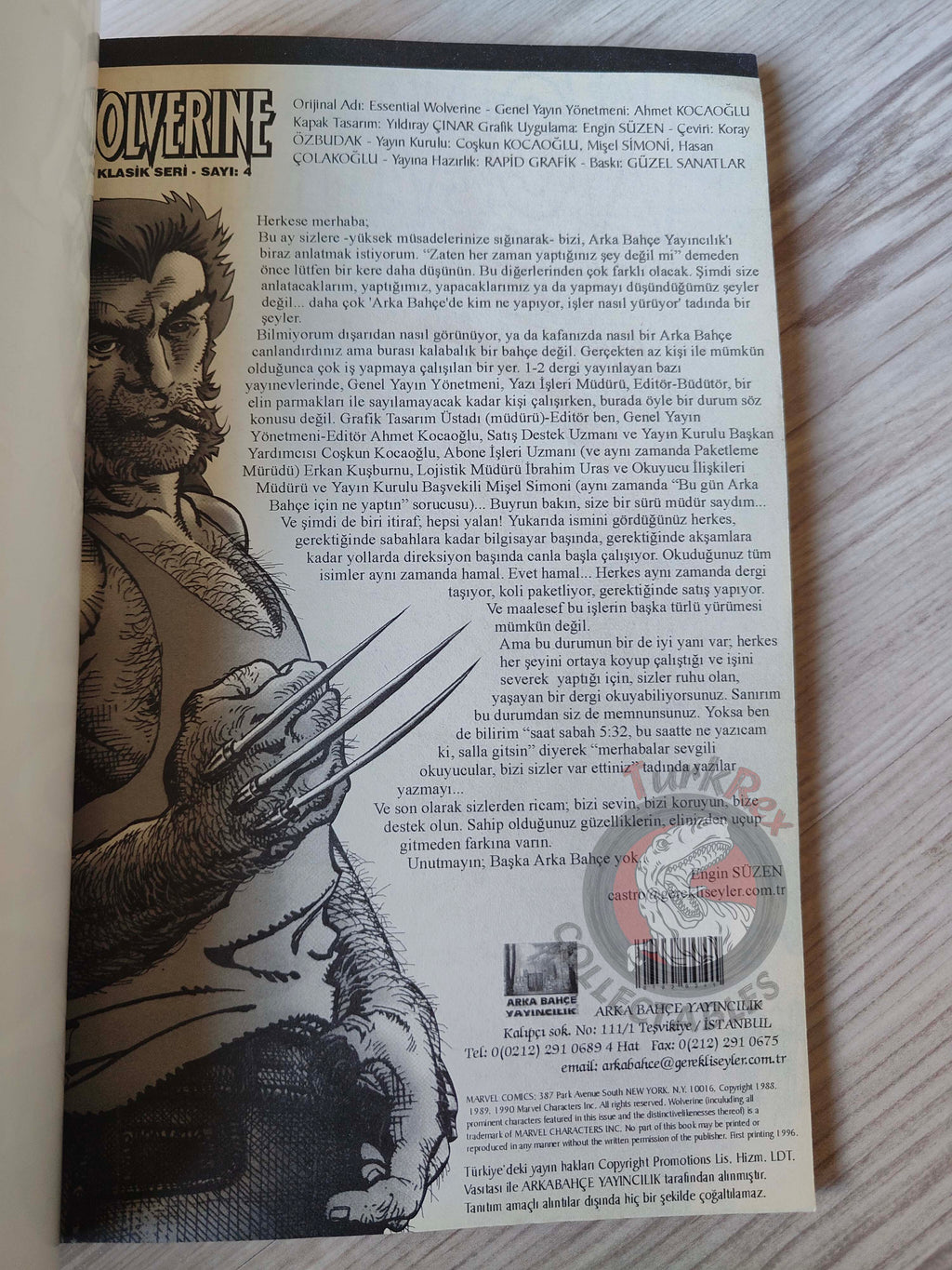 Wolverine #4 2003 Turkish Comic Turkey #36 #37 #38 #39 X-Men