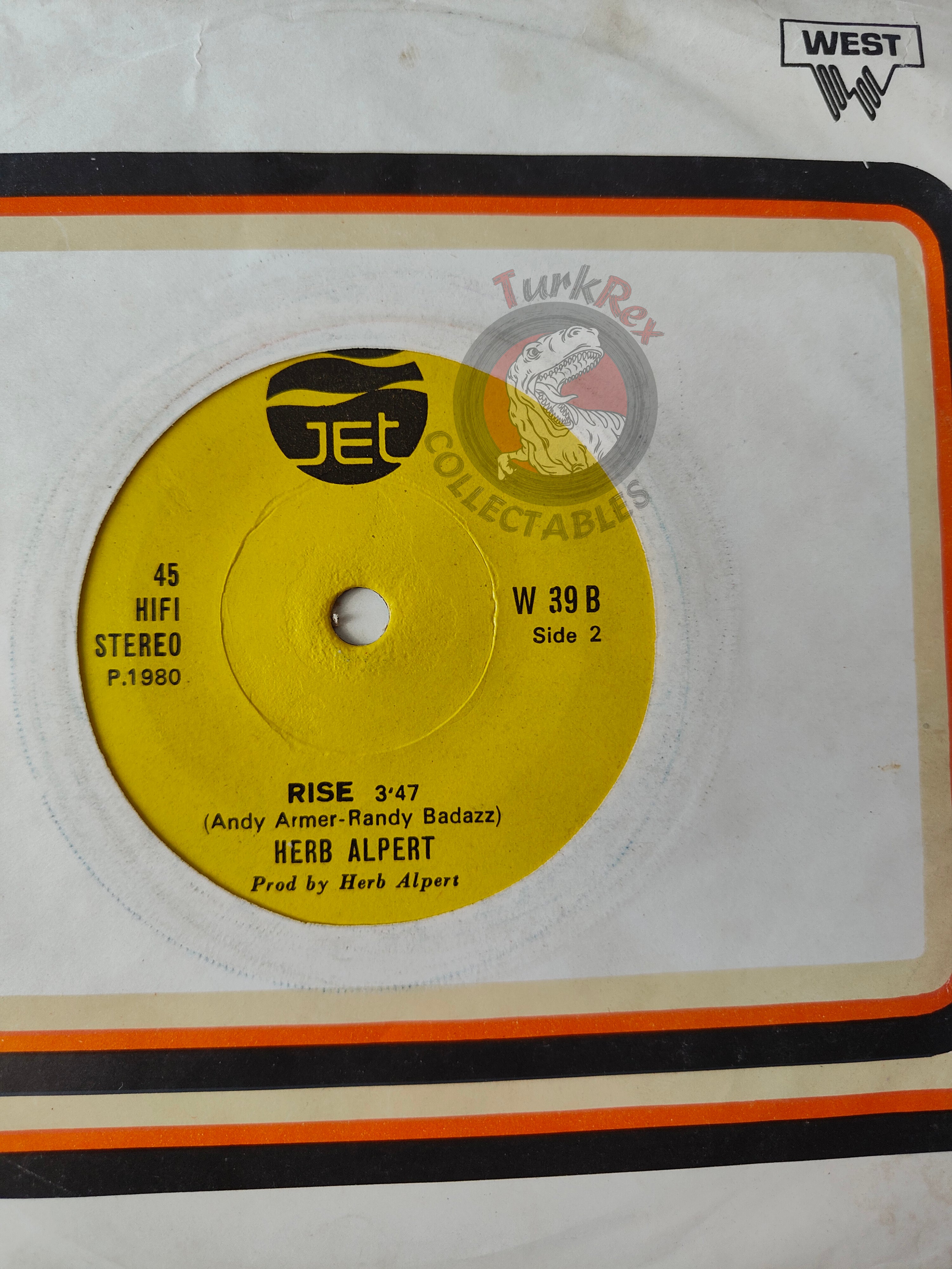 Herb Alpert – Aranjuez (Mon Amour) / Rise 7" Turkish Pressing Vinyl Turkey Edition