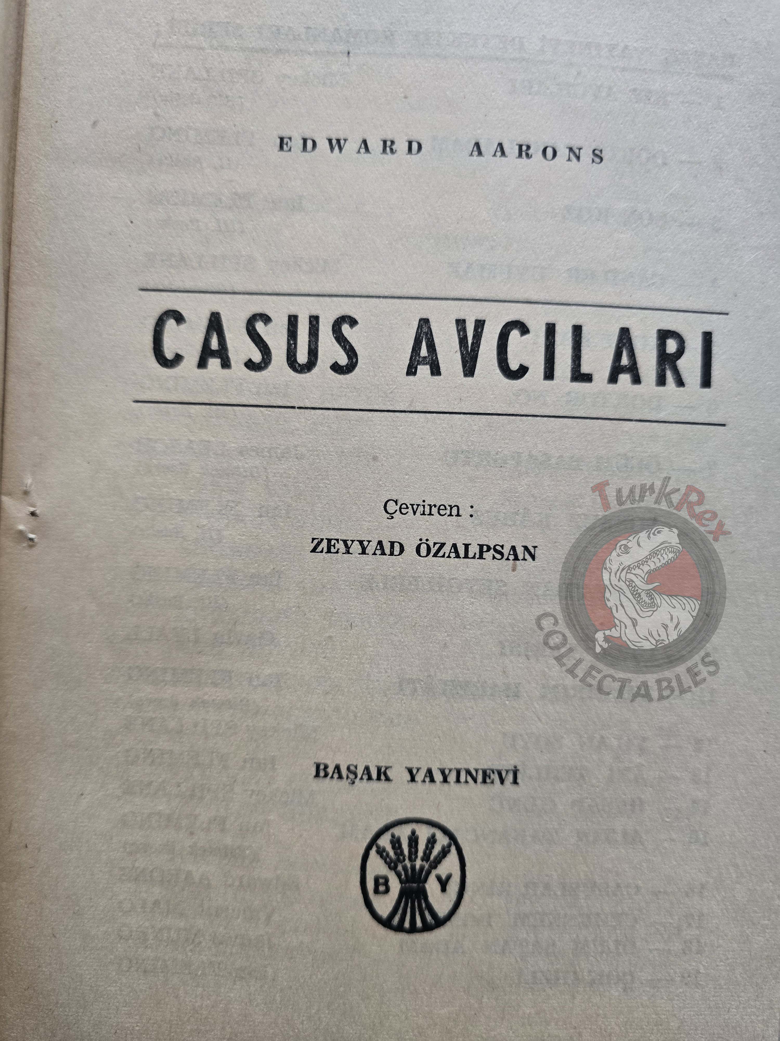 Edward Aarons – Sam Durell Assignment Black Viking 1967 1st Turkish Book Turkey