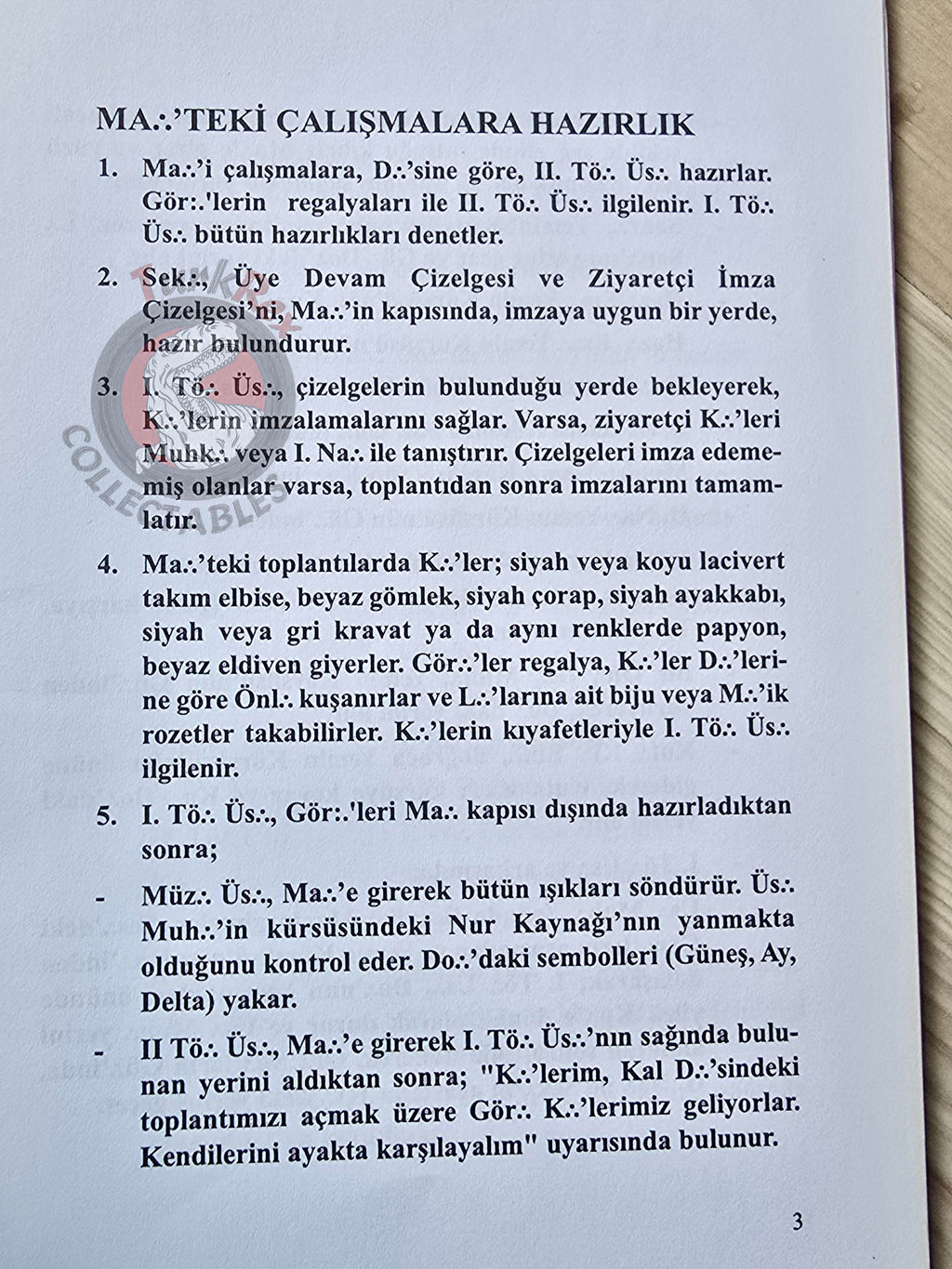 Turkish Freemasonry 2nd Degree Ritual Fellow Craft 2012 Booklet Masonic Masons of Turkey