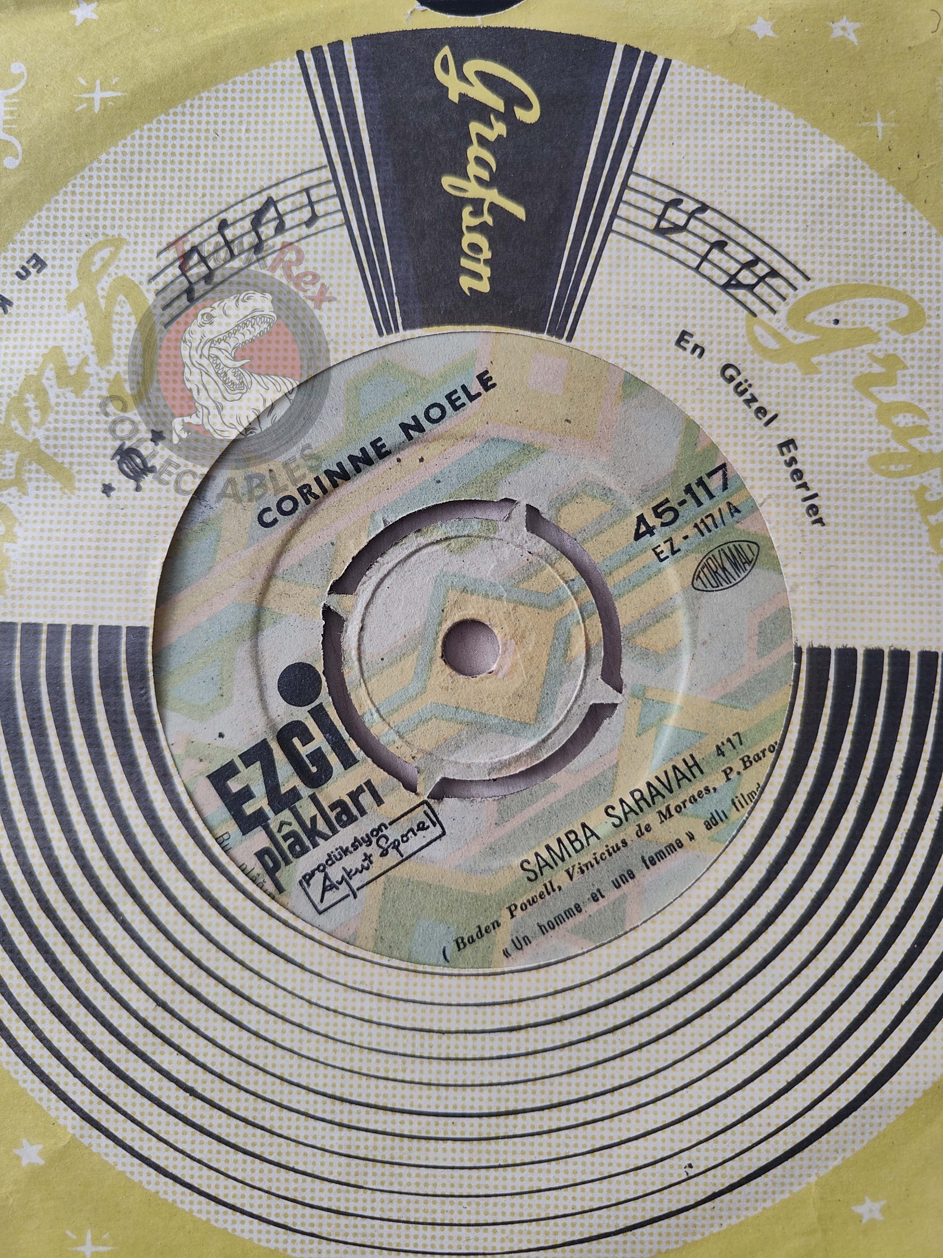 Corinne Noelle -  Samba Saravah 7" Turkish Pressing Vinyl Turkey Edition